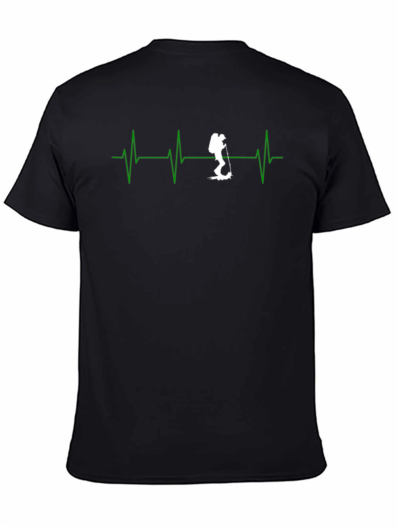 Hiking Heartbeat T-Shirt - Black