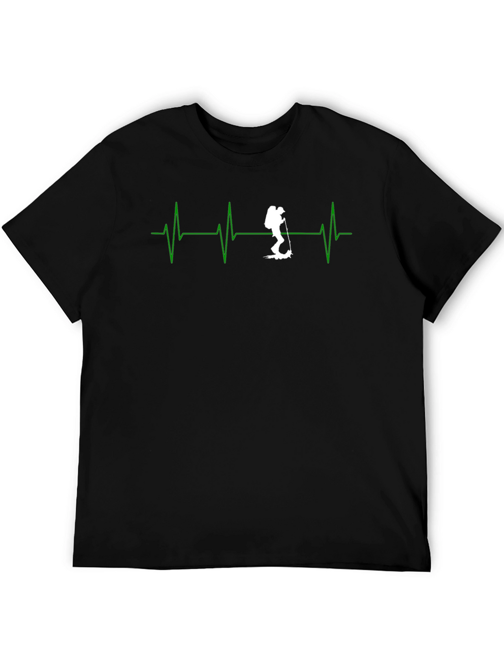 Hiking Heartbeat T-Shirt - Black