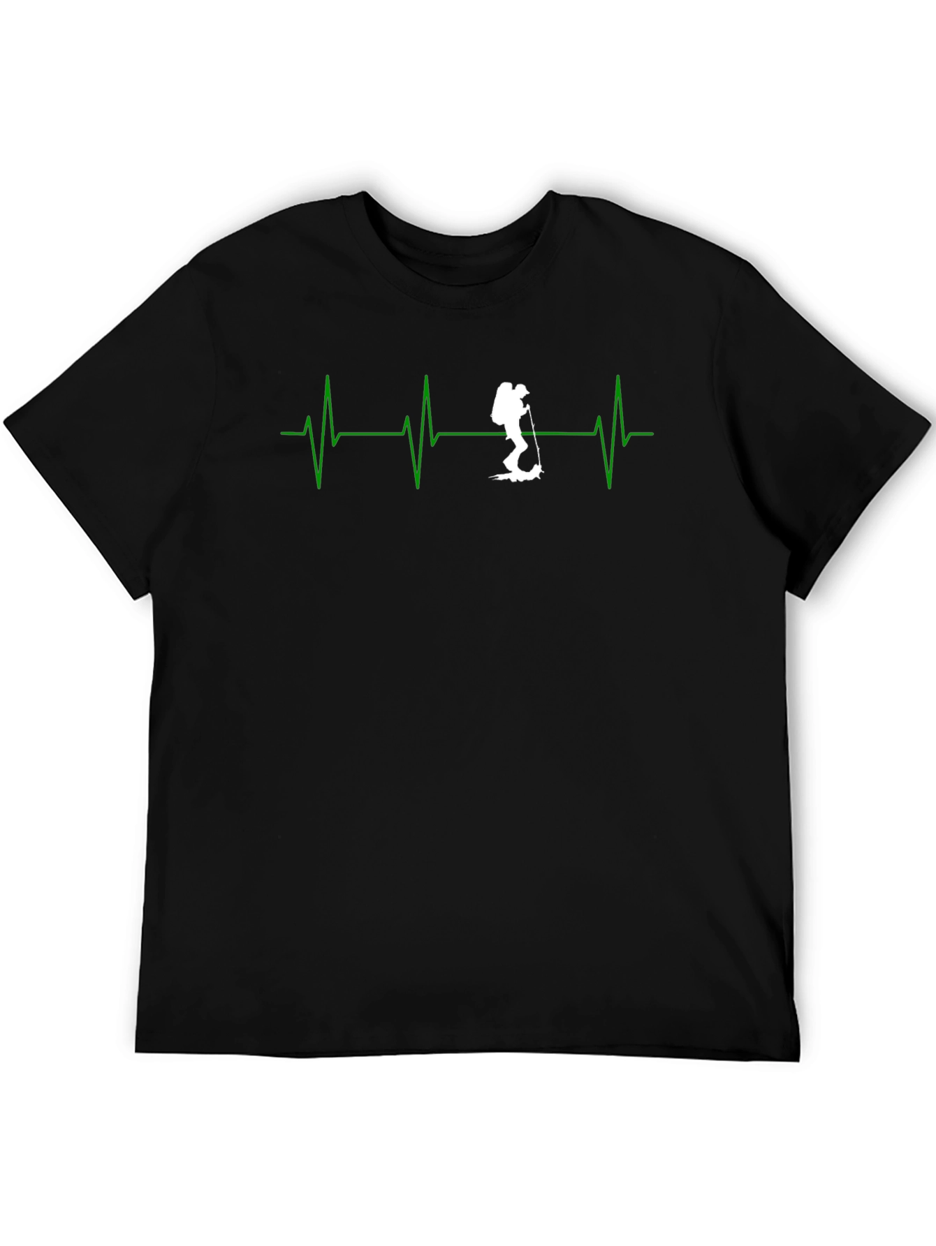 Hiking Heartbeat T-Shirt - Black