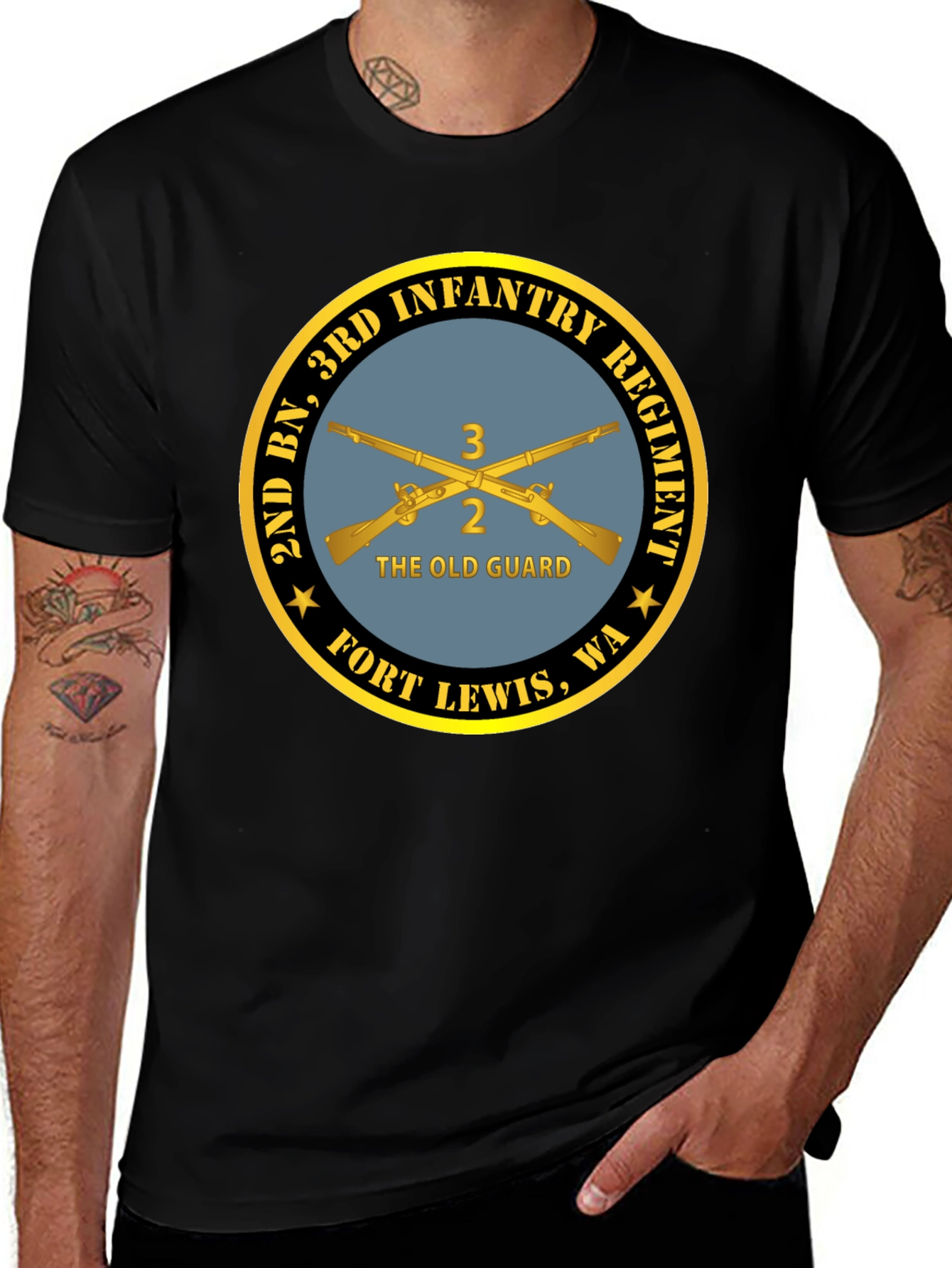 2nd BN 3rd Infantry Regiment Black T-Shirt