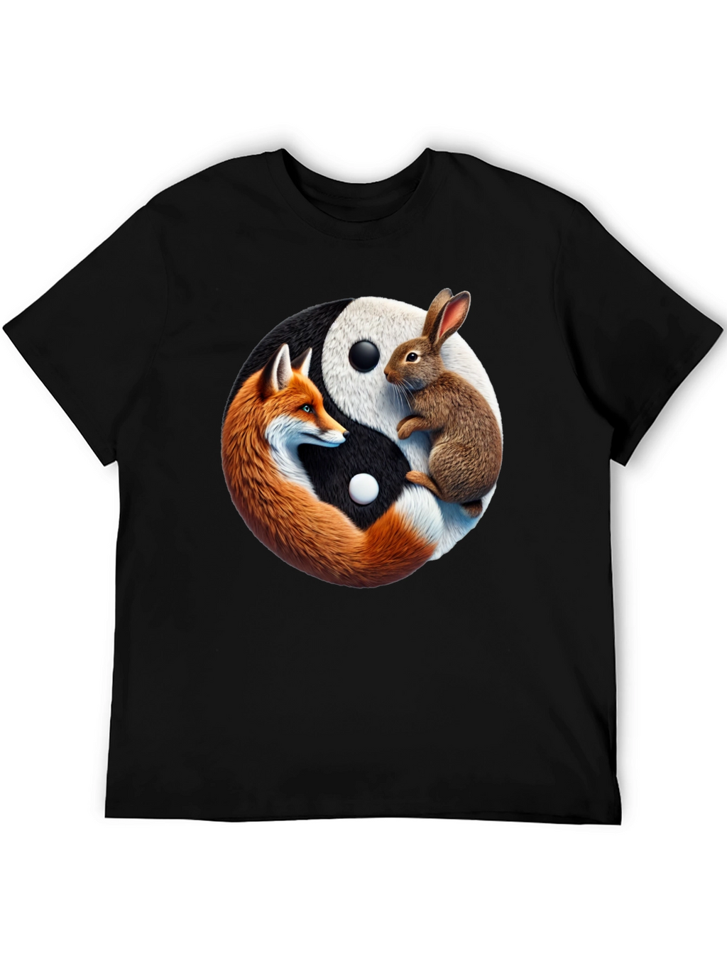 Yin Yang Fox & Rabbit Graphic Tee