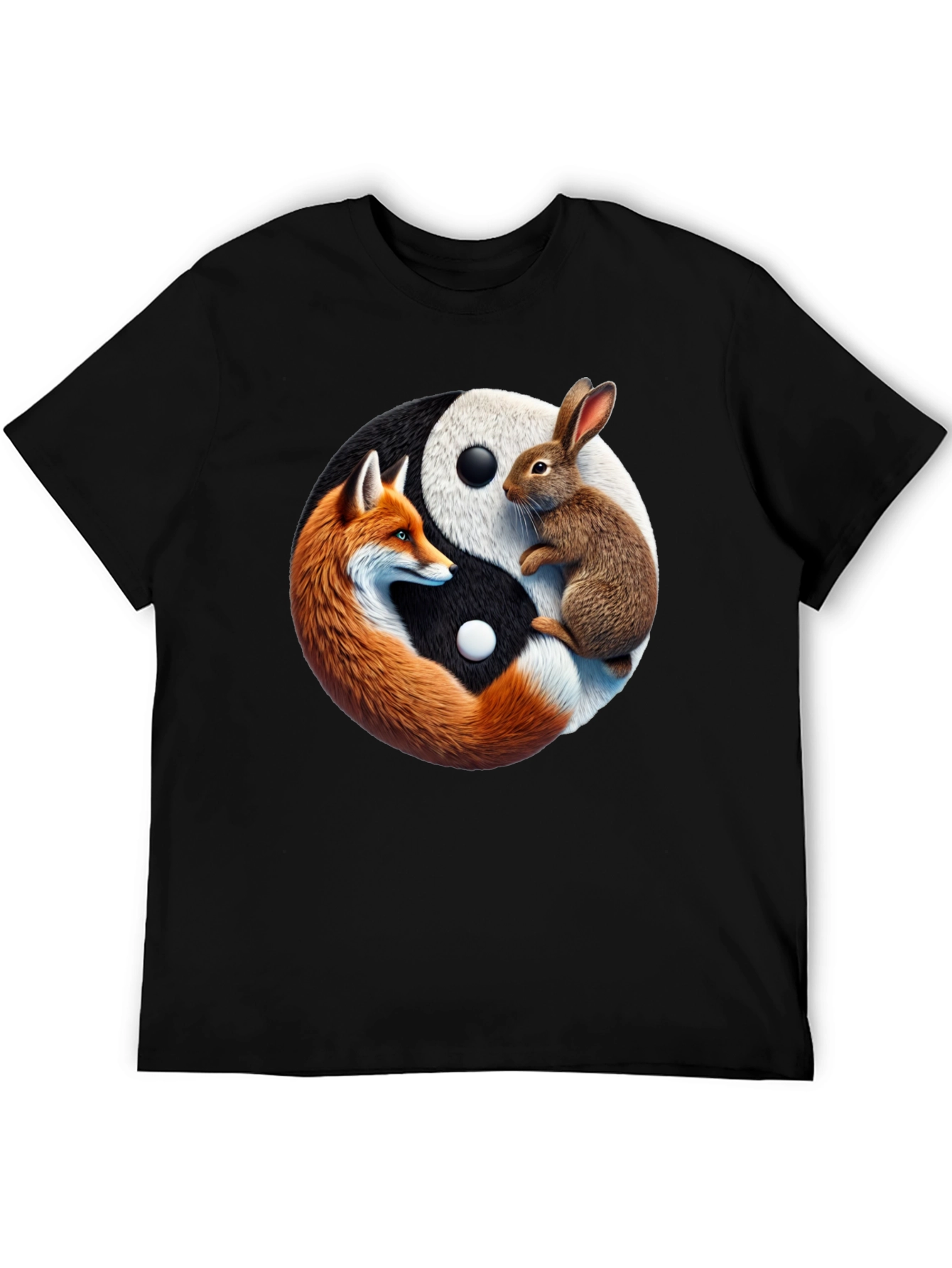 Yin Yang Fox & Rabbit Graphic Tee