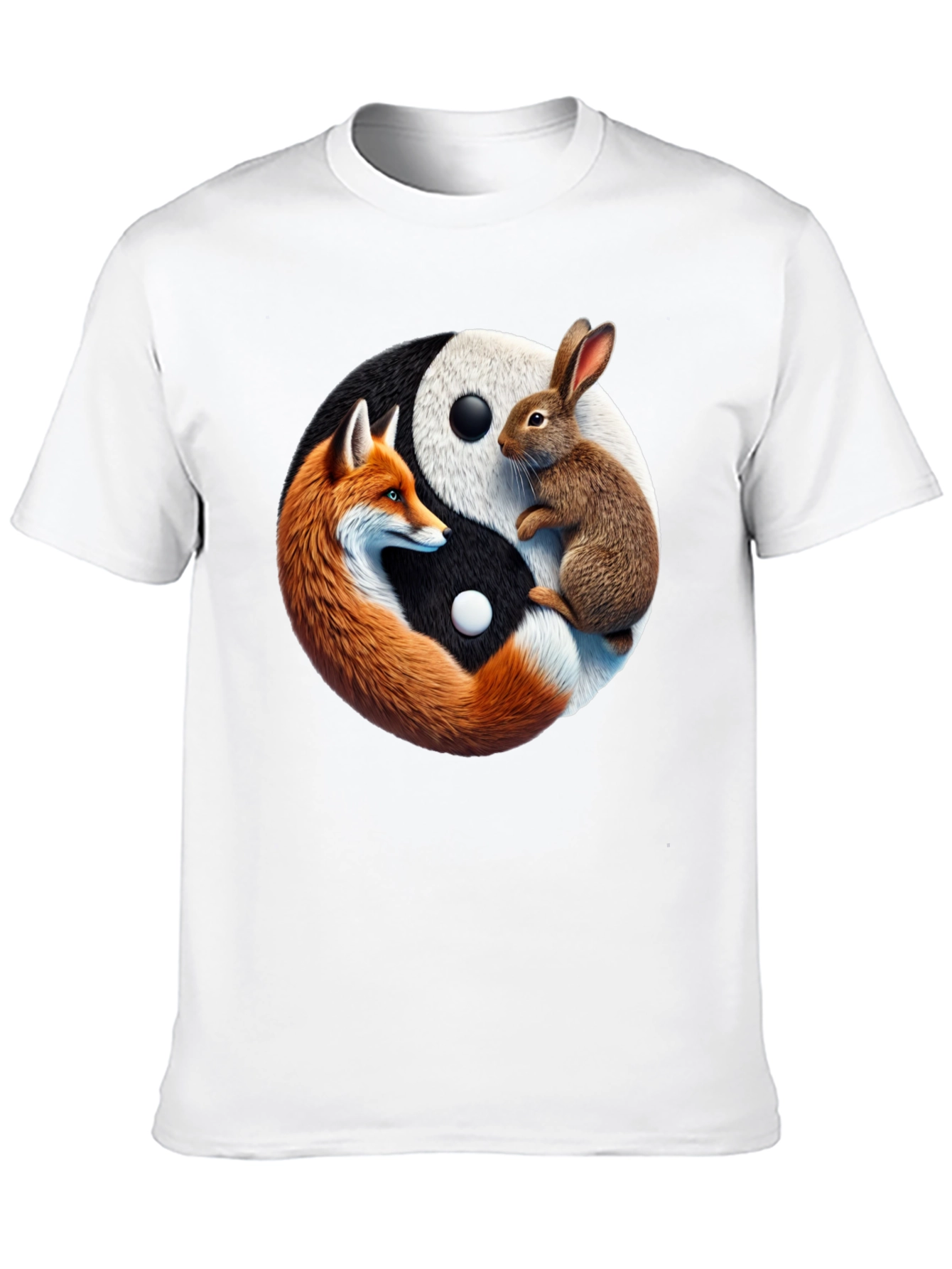 Yin Yang Fox & Rabbit Graphic Tee
