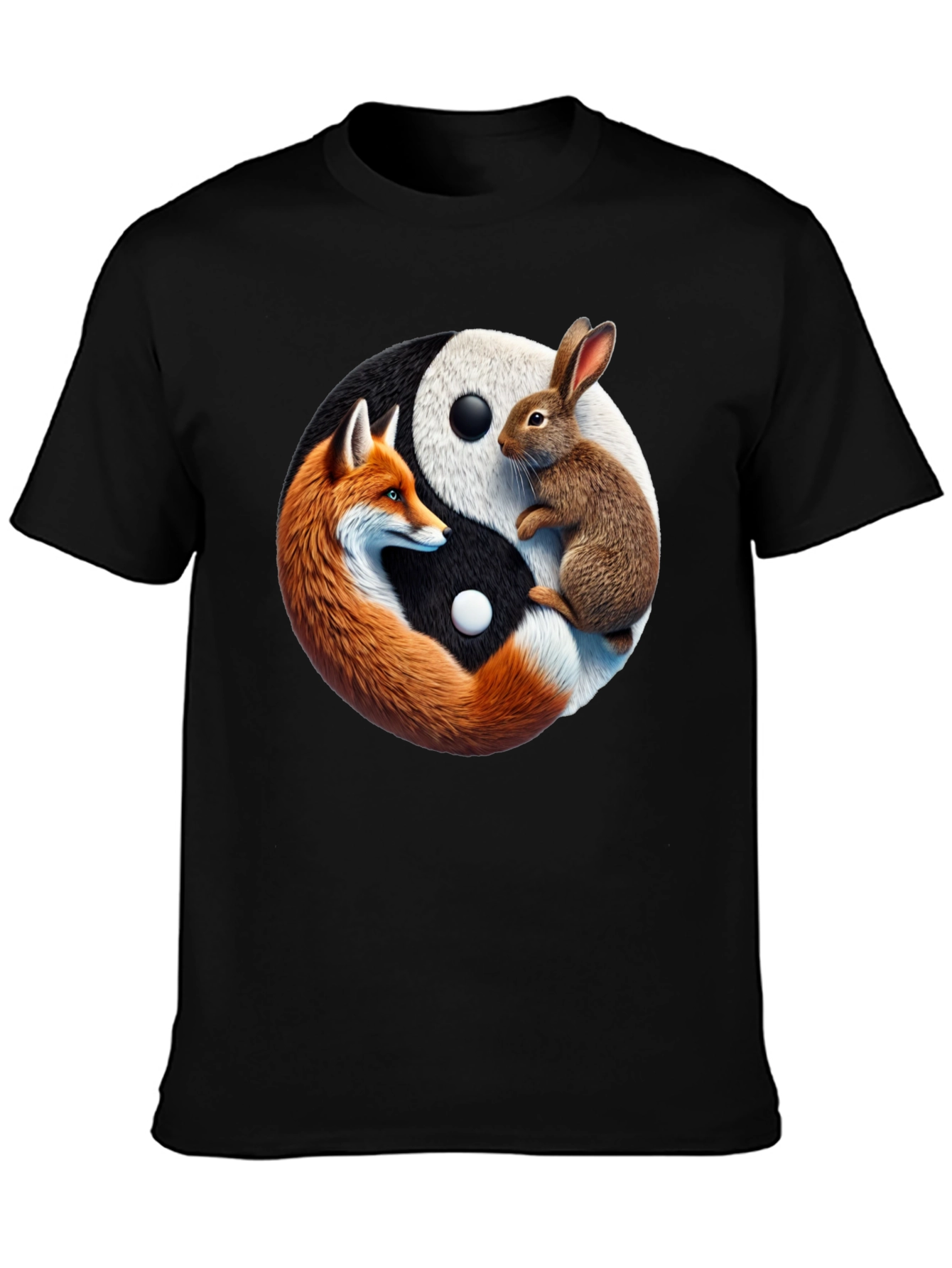 Yin Yang Fox & Rabbit Graphic Tee