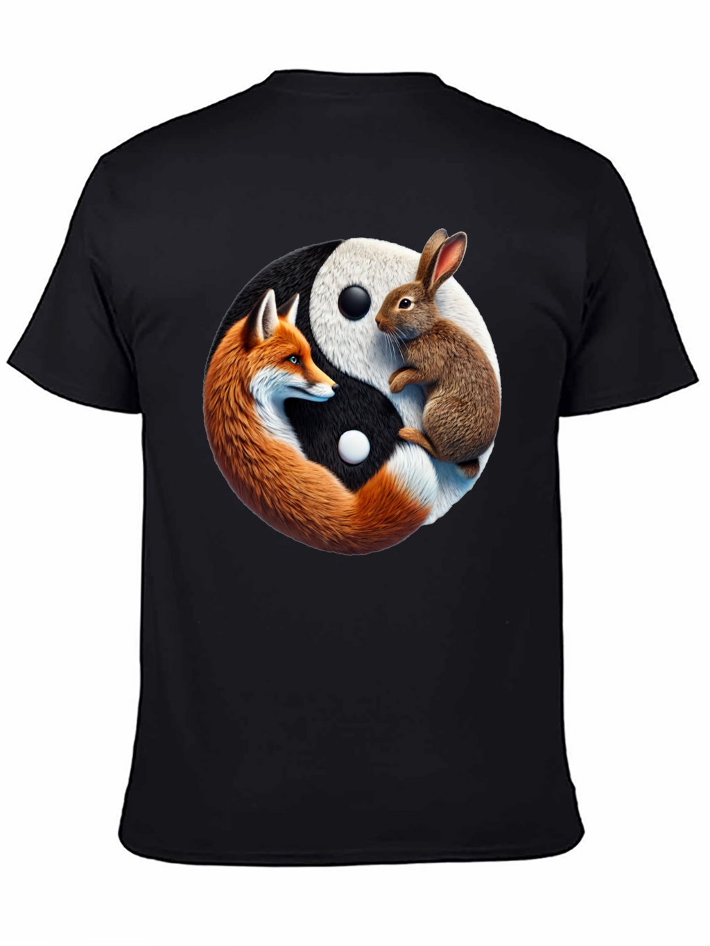 Yin Yang Fox & Rabbit Graphic Tee