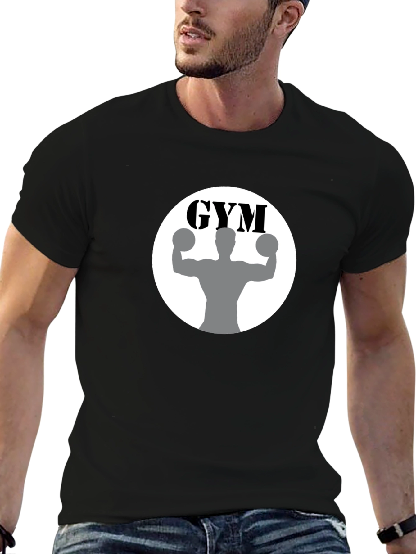 Gym Black T-Shirt Fitness Apparel
