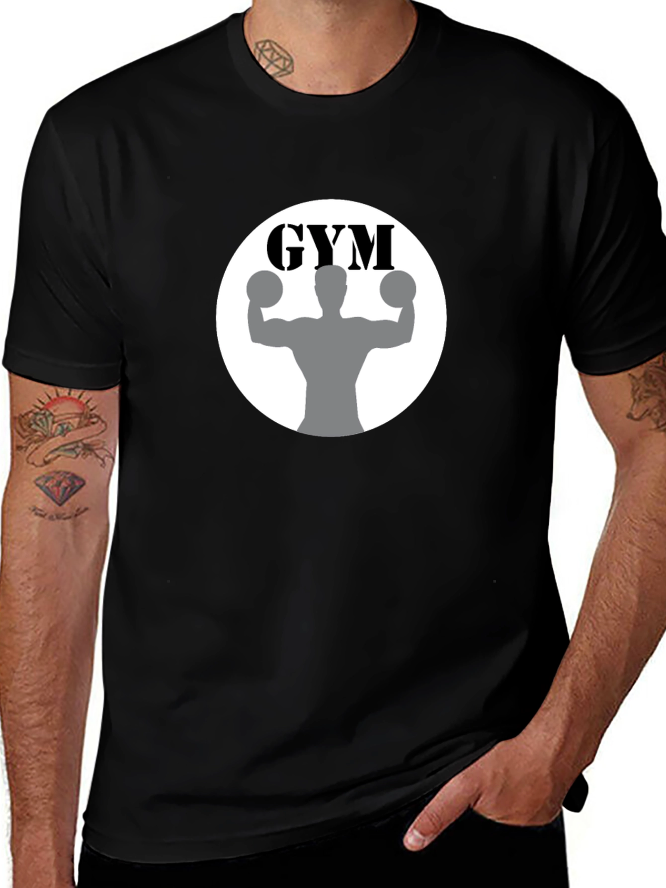 Gym Black T-Shirt Fitness Apparel