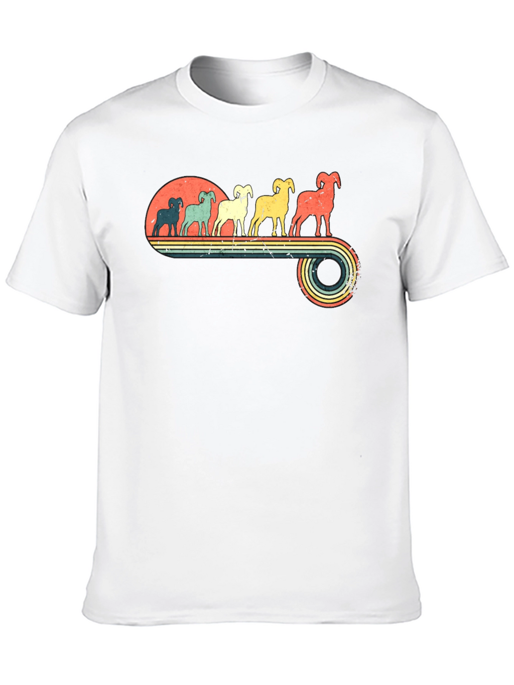 Retro Ram Graphic Tee - Mens Black T-Shirt