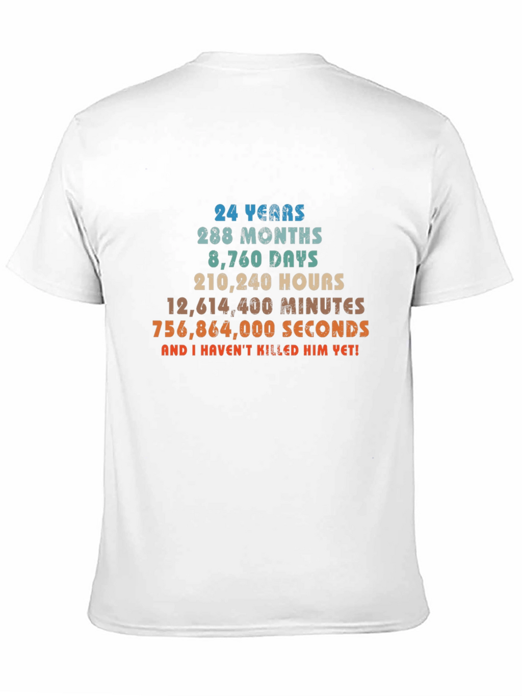 24 Years Anniversary Novelty Graphic T-Shirt