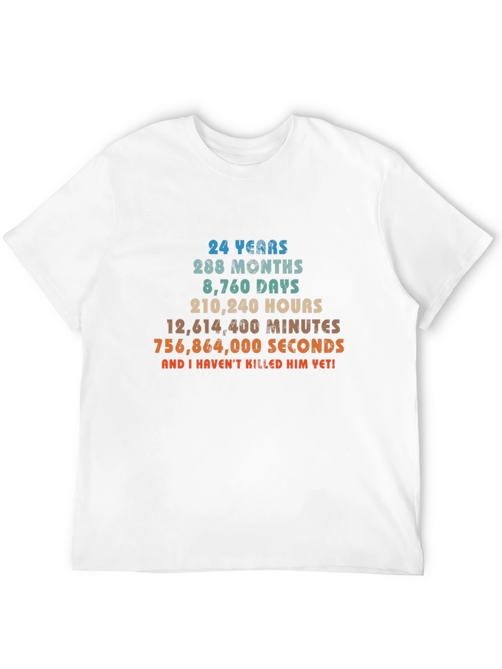 24 Years Anniversary Novelty Graphic T-Shirt