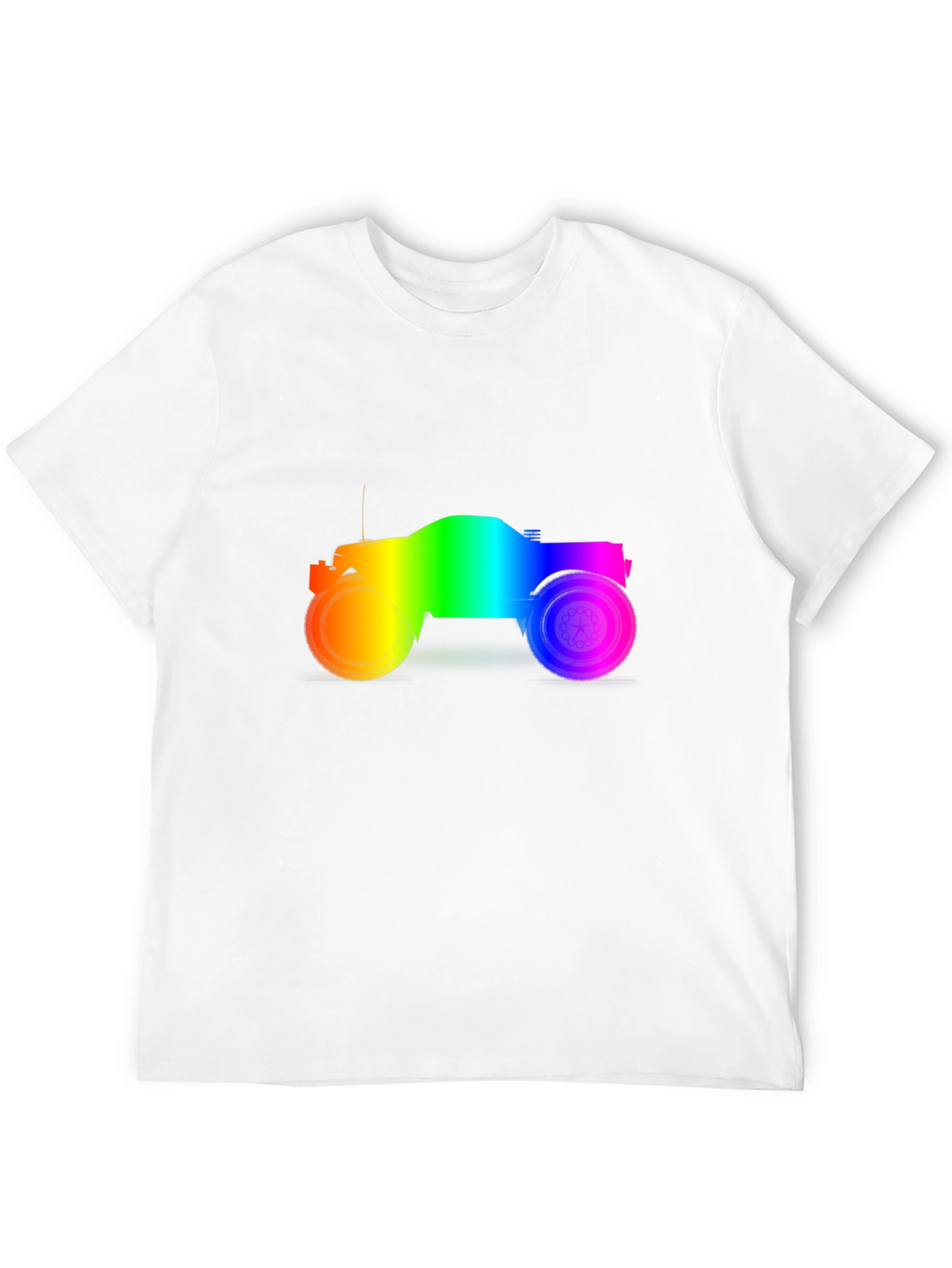Rainbow Monster Truck Black T-Shirt