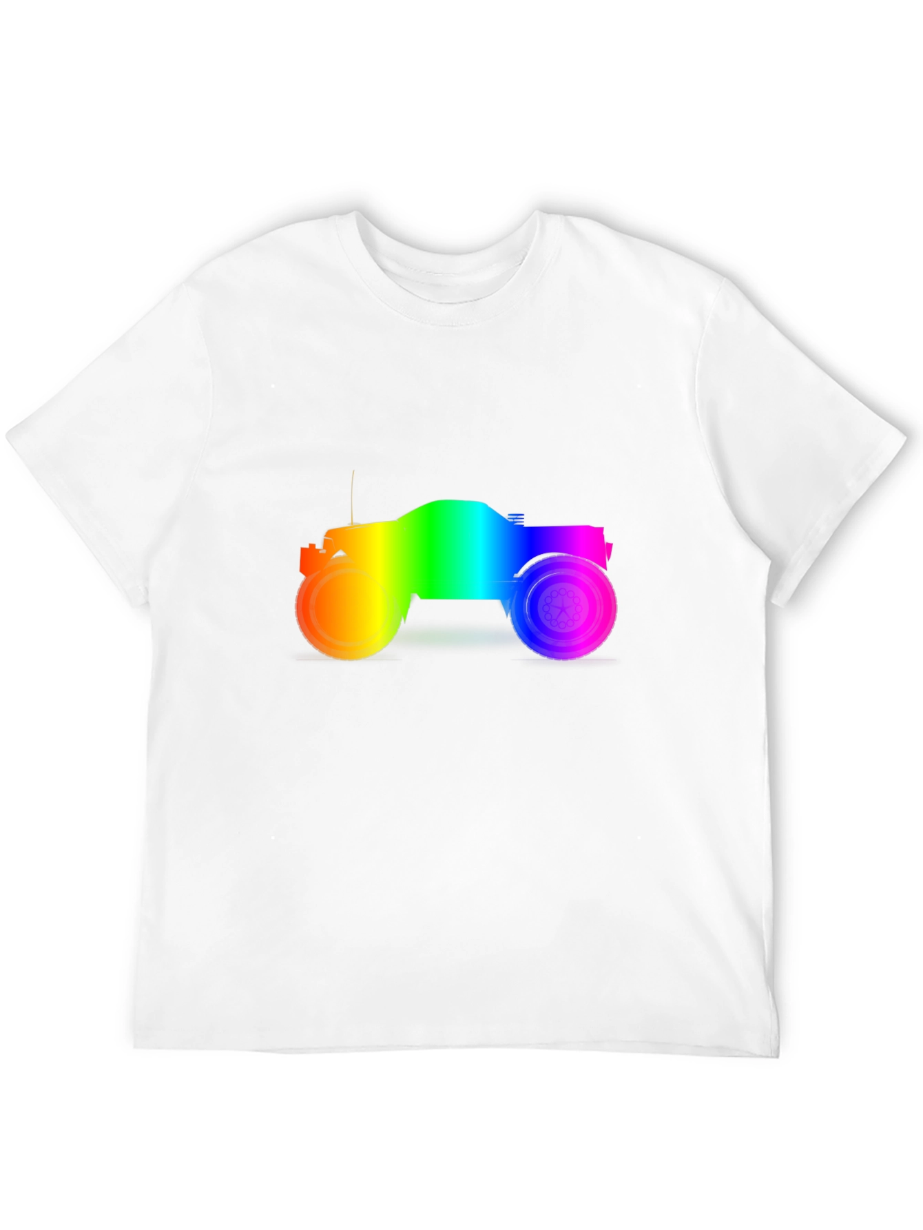 Rainbow Monster Truck Black T-Shirt