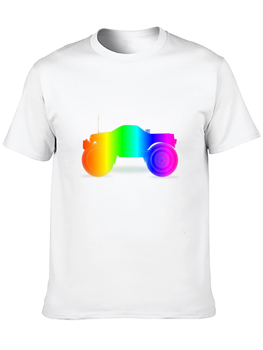 Rainbow Monster Truck Black T-Shirt