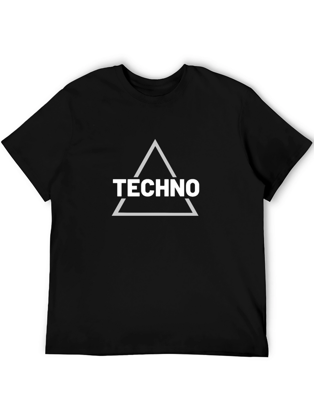 Techno Triangle Graphic Tee - Black