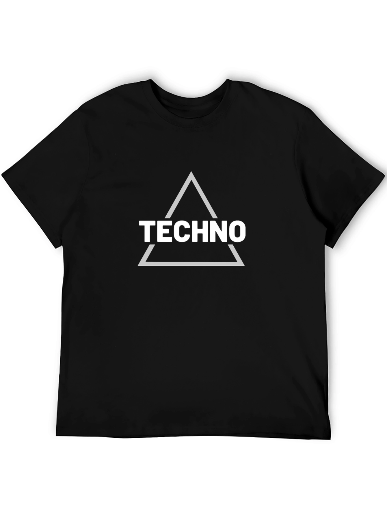 Techno Triangle Graphic Tee - Black