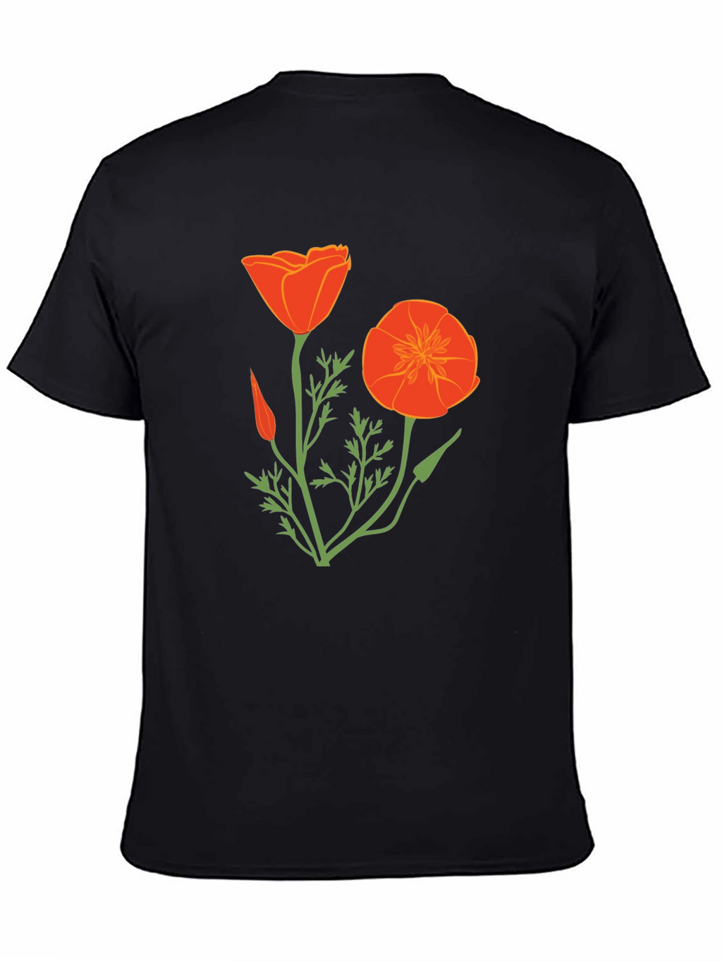 California Poppy Graphic Tee - Black