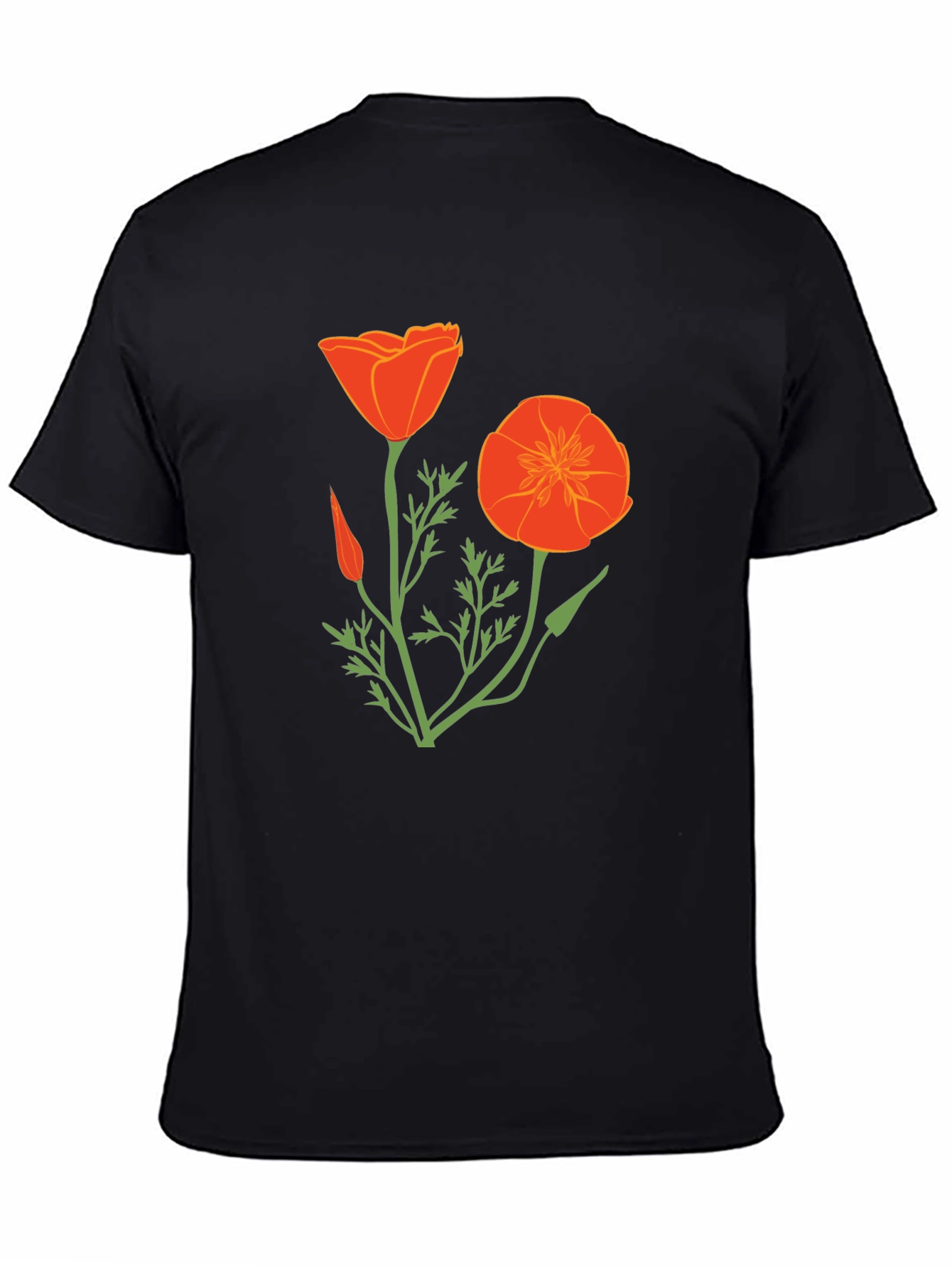 California Poppy Graphic Tee - Black
