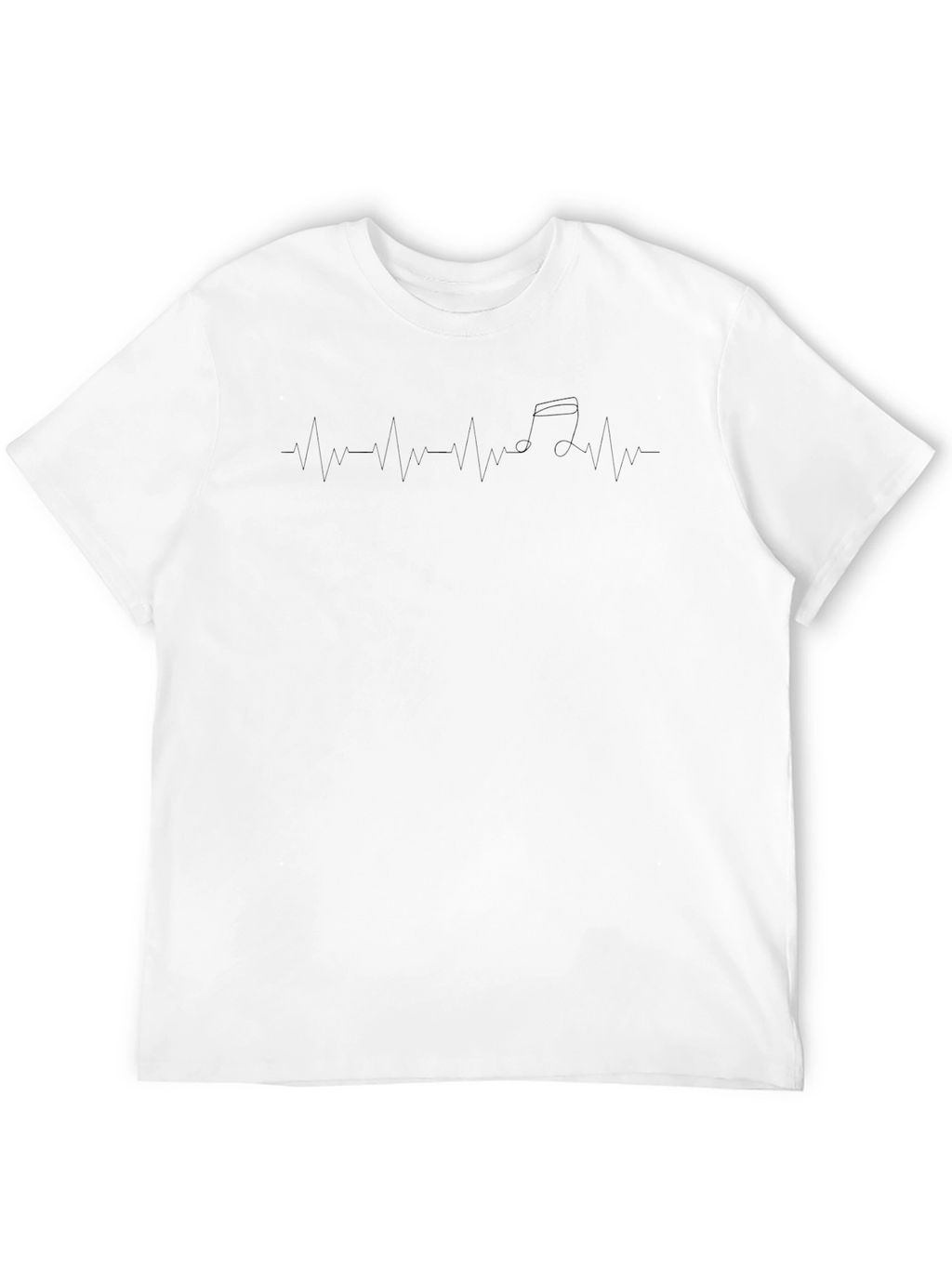 Music Heartbeat T-Shirt - Black Graphic Tee