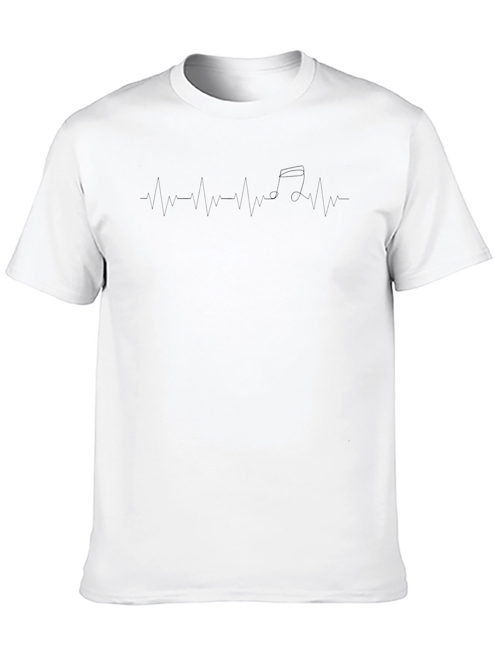 Music Heartbeat T-Shirt - Black Graphic Tee