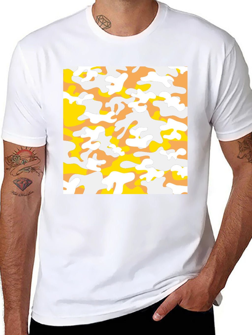 Camouflage Pattern T-Shirt - Casual Wear