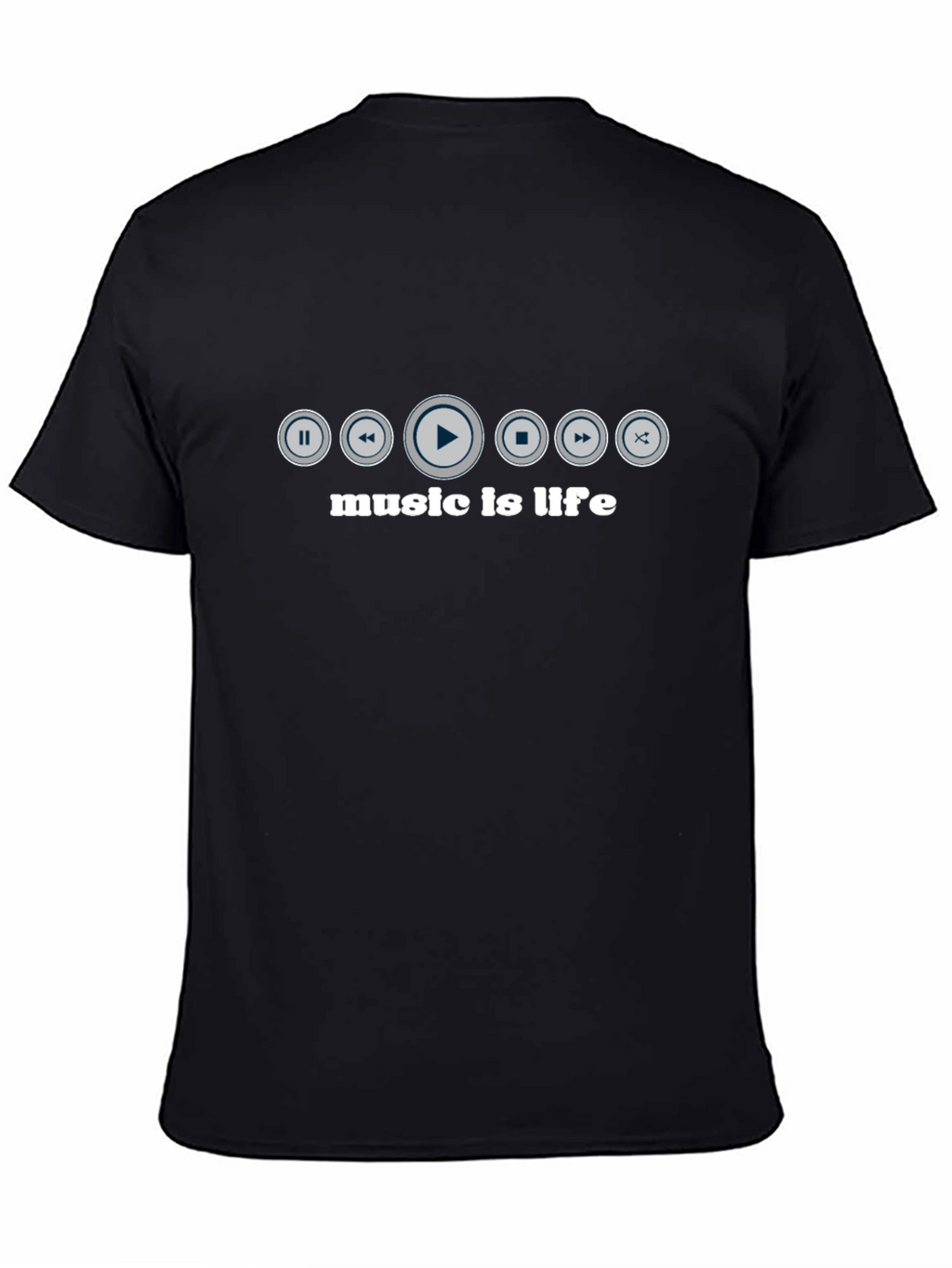 Music is Life T-Shirt - Black Graphic Tee