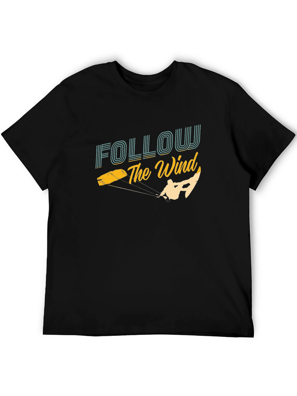 Follow The Wind Kitesurfing Graphic T-Shirt