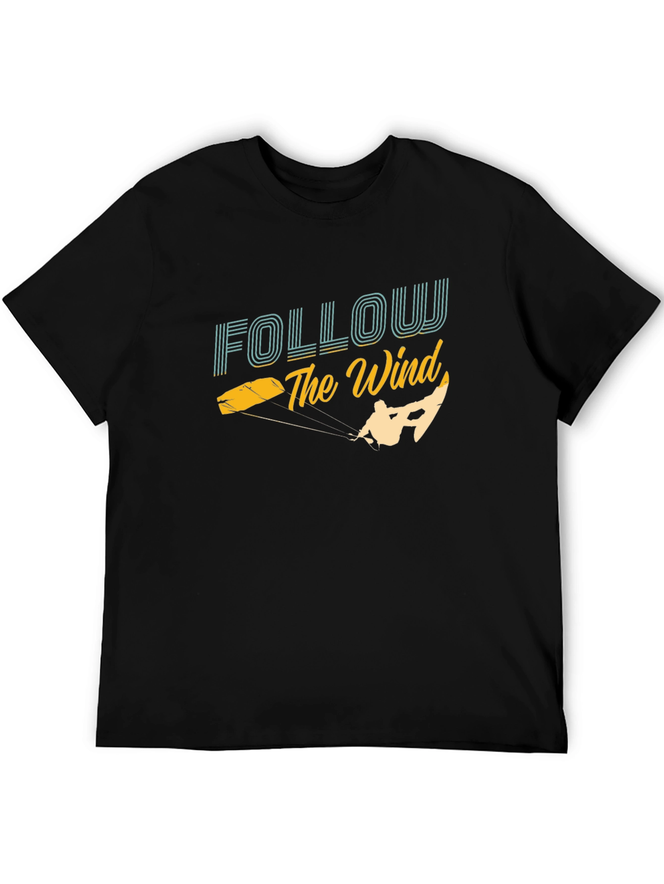 Follow The Wind Kitesurfing Graphic T-Shirt