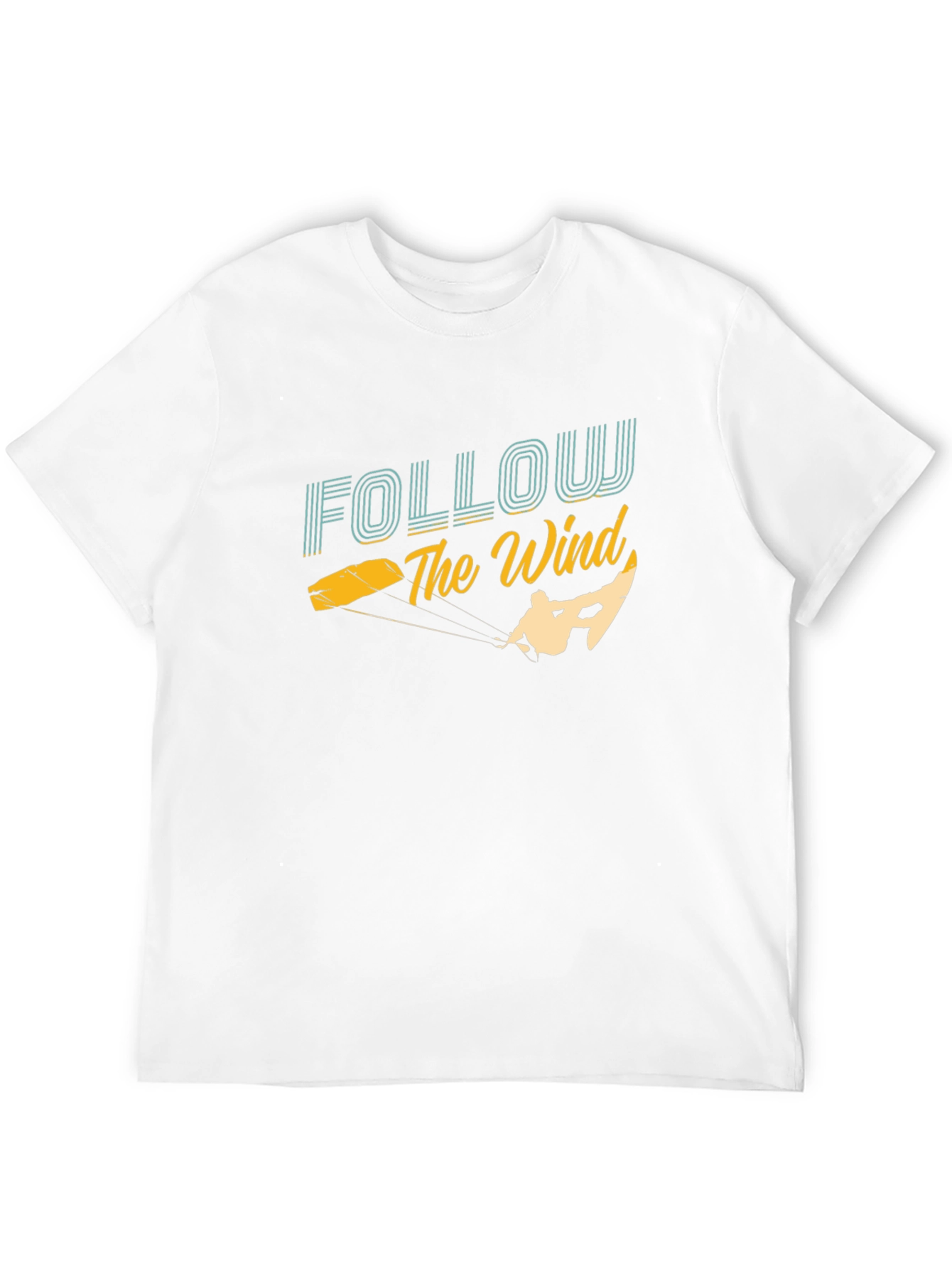 Follow The Wind Kitesurfing Graphic T-Shirt
