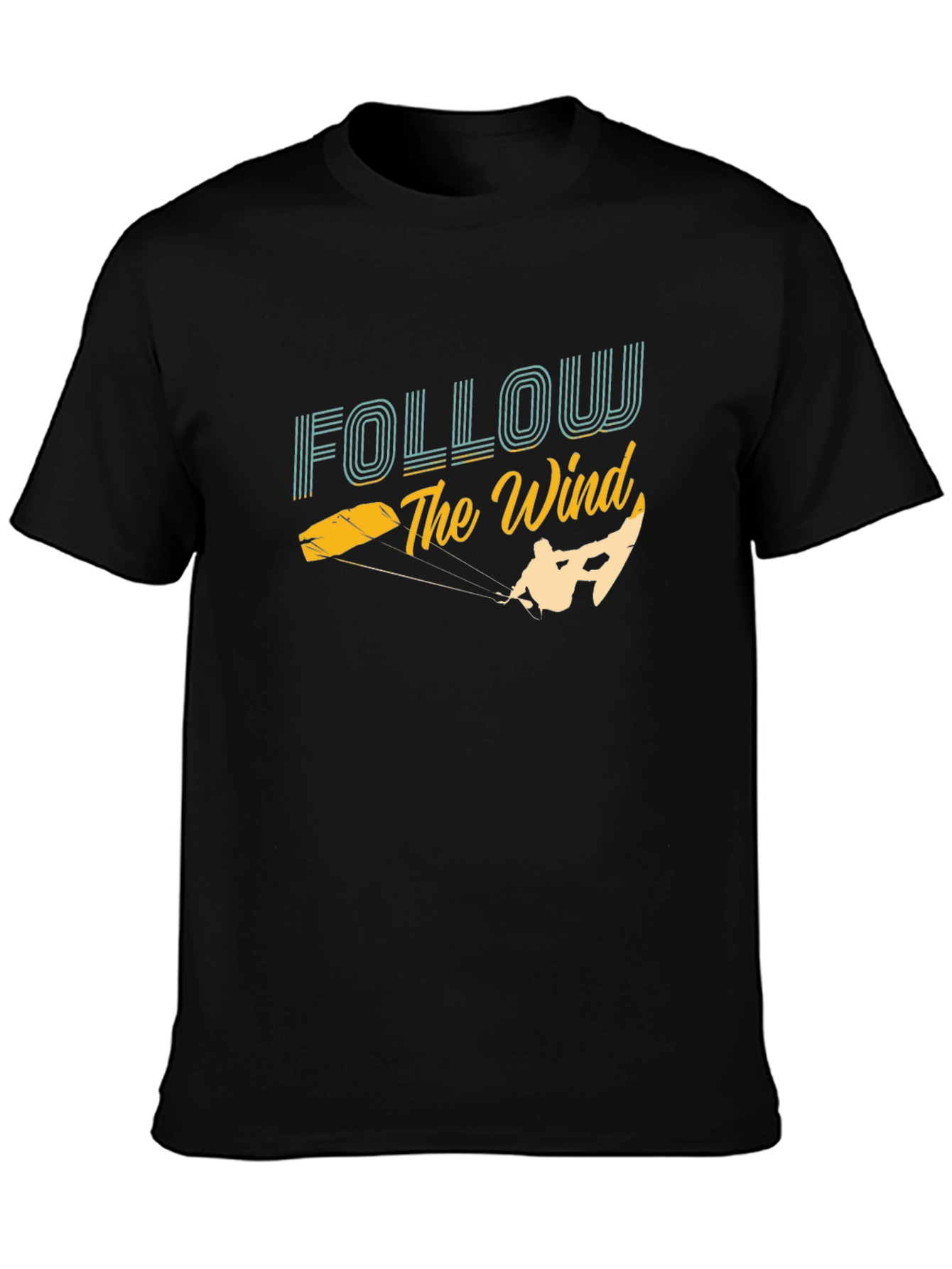 Follow The Wind Kitesurfing Graphic T-Shirt