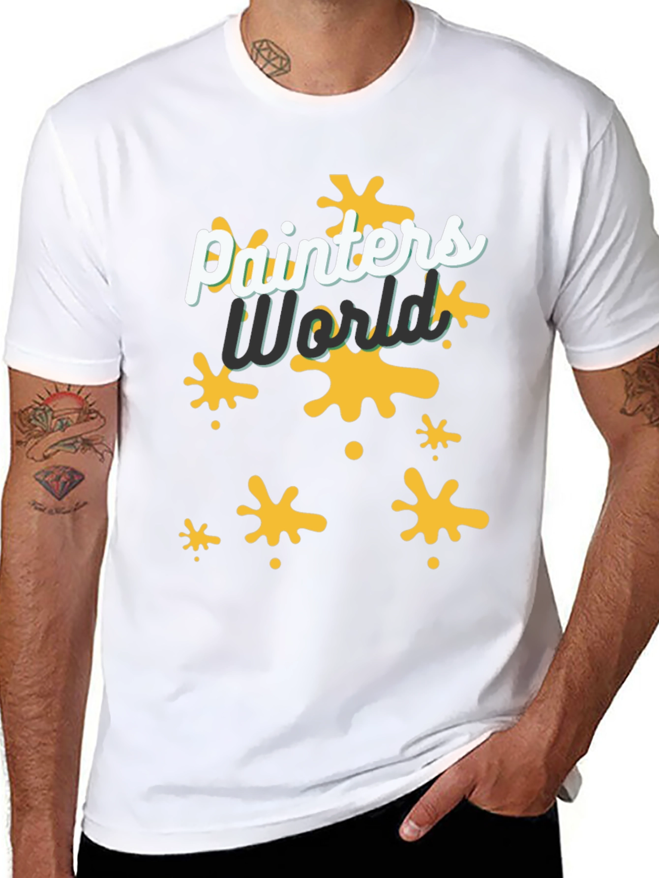 Painters World T-Shirt - Trendy Abstract Design