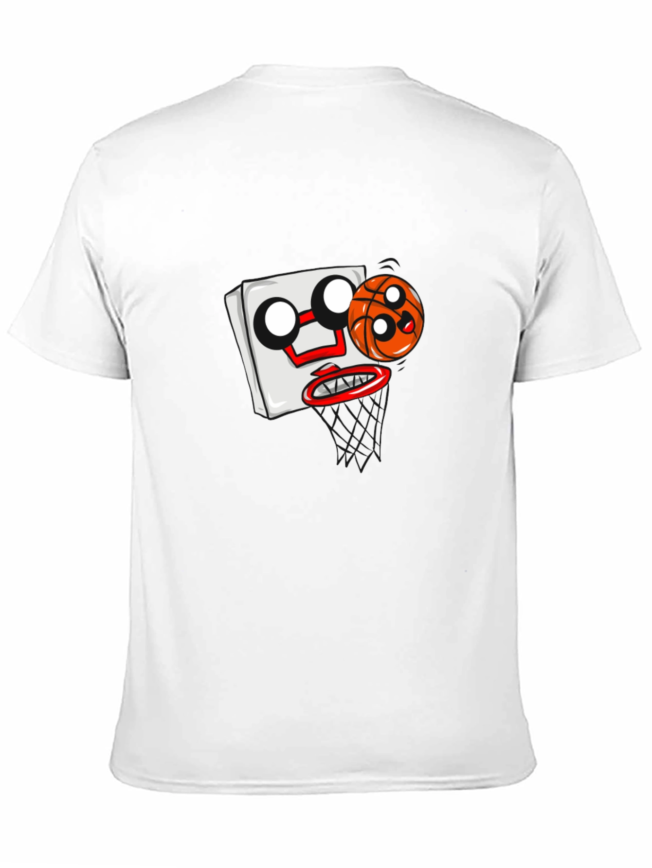 Cartoon Basketball Graphic Black T-Shirt