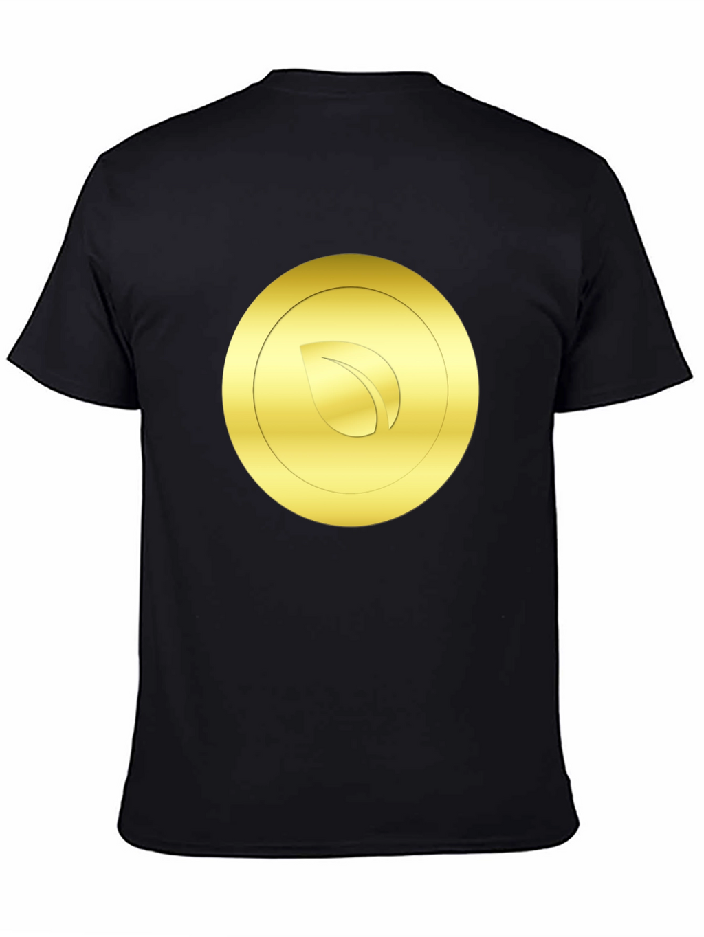 Gold Leaf Emblem Black T-Shirt