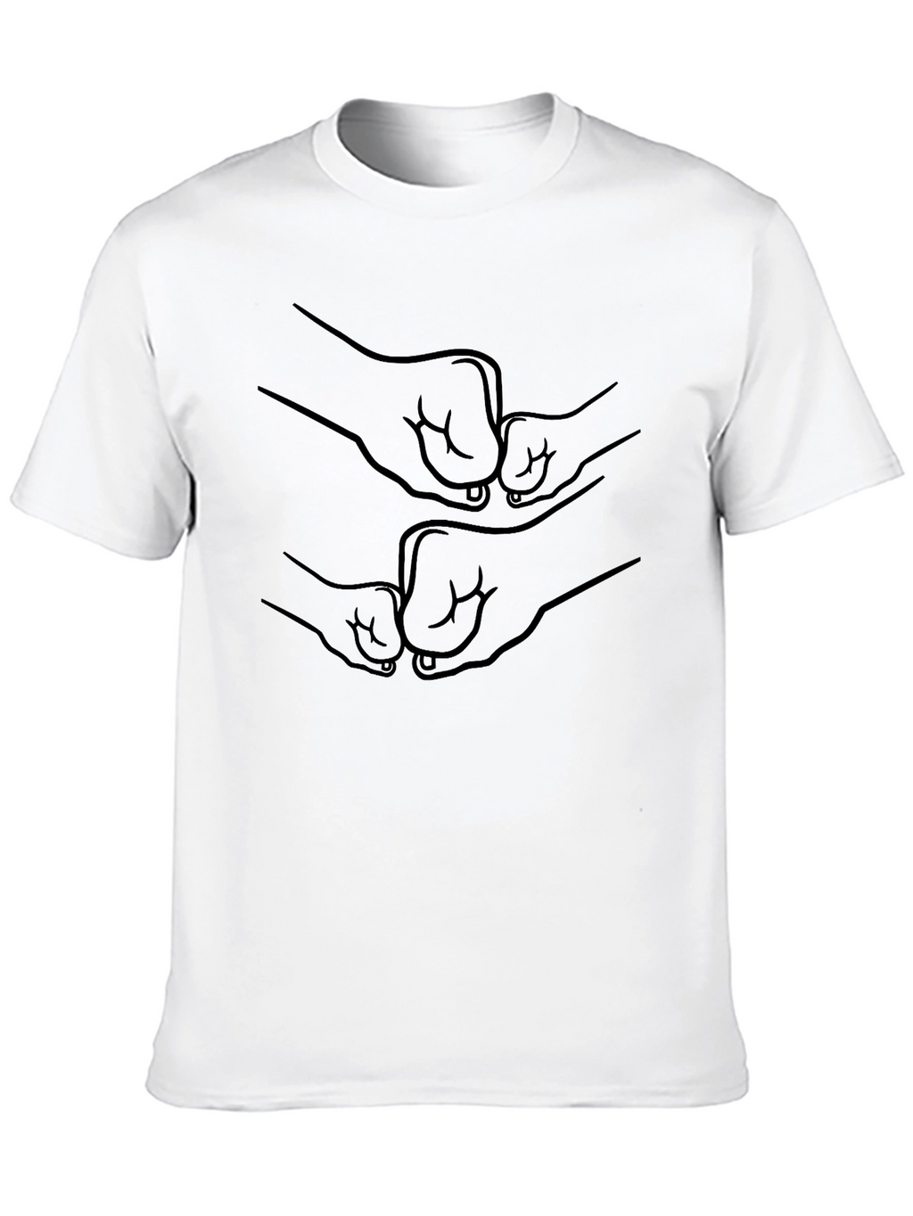 Fist Bump Graphic Black T-Shirt