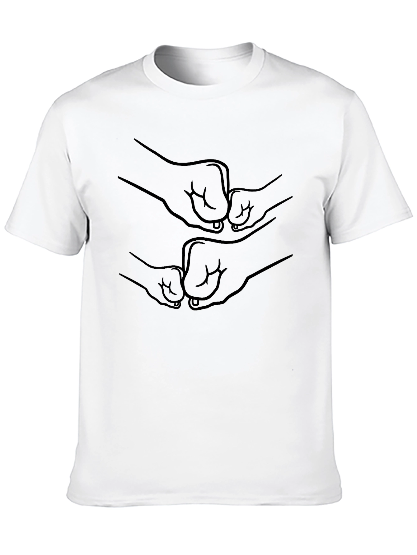 Fist Bump Graphic Black T-Shirt