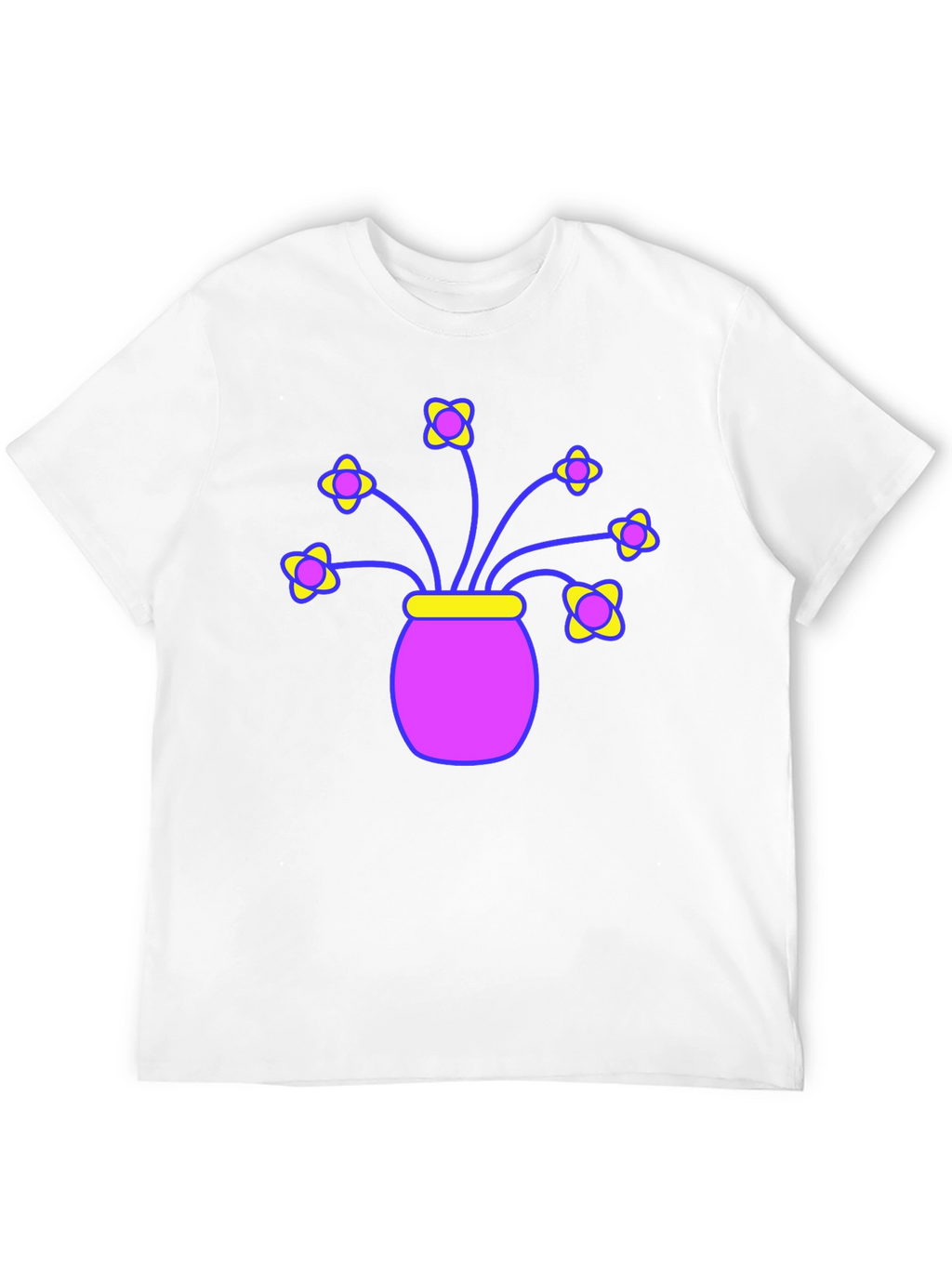 Floral Vase Graphic Tee - Stylish Comfort