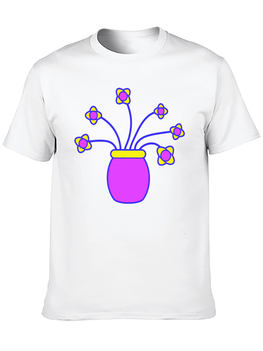Floral Vase Graphic Tee - Stylish Comfort