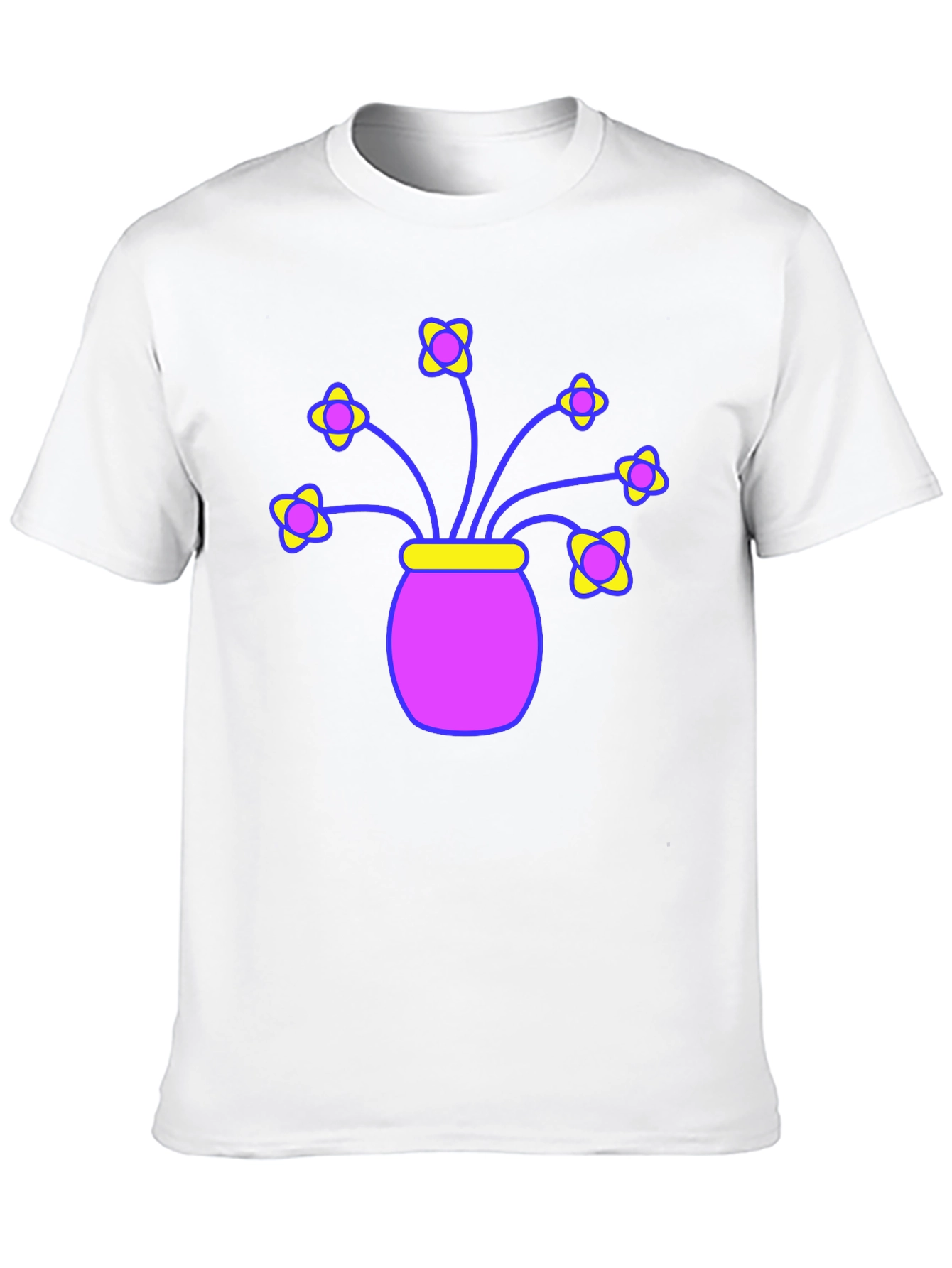 Floral Vase Graphic Tee - Stylish Comfort