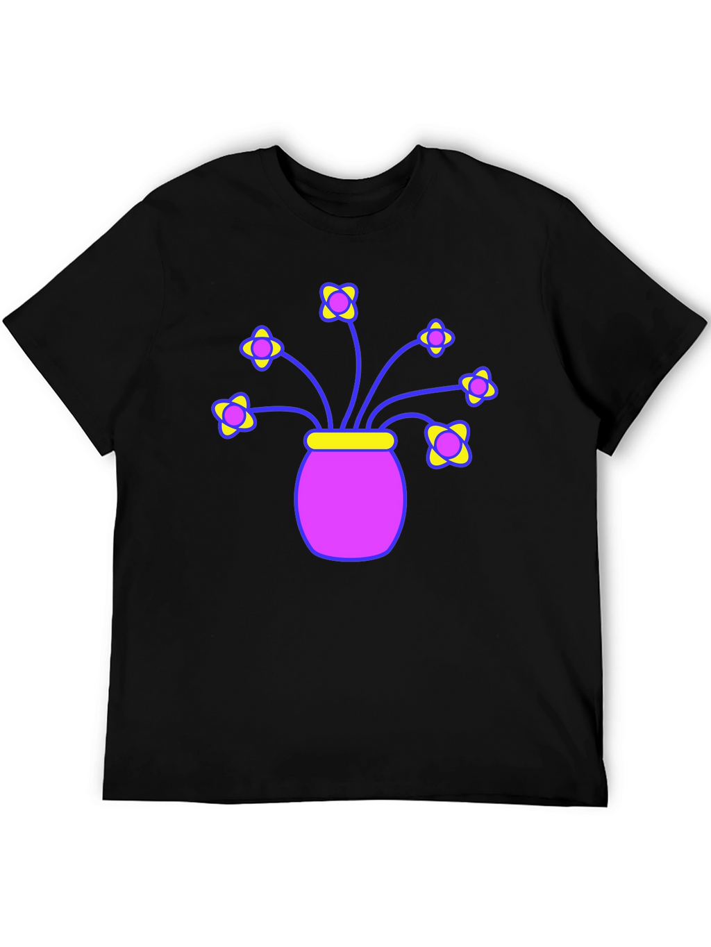 Floral Vase Graphic Tee - Stylish Comfort