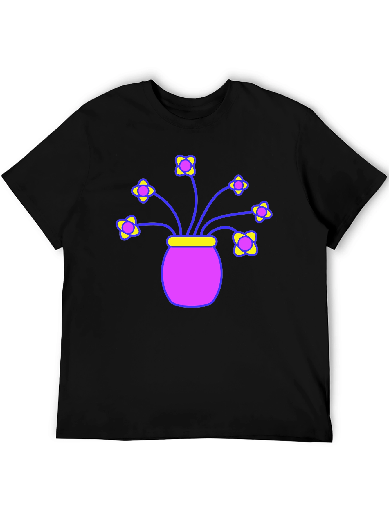 Floral Vase Graphic Tee - Stylish Comfort