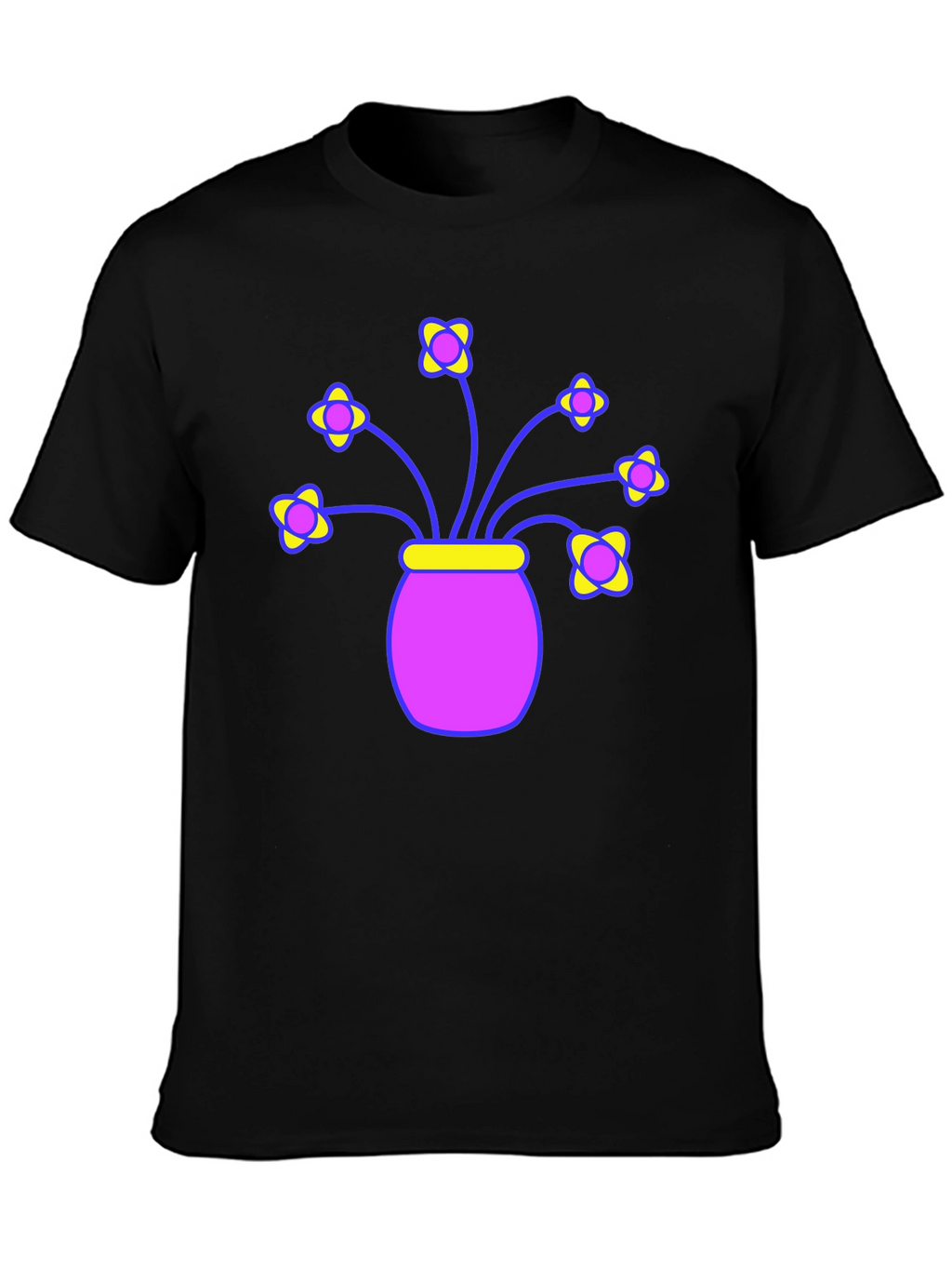 Floral Vase Graphic Tee - Stylish Comfort