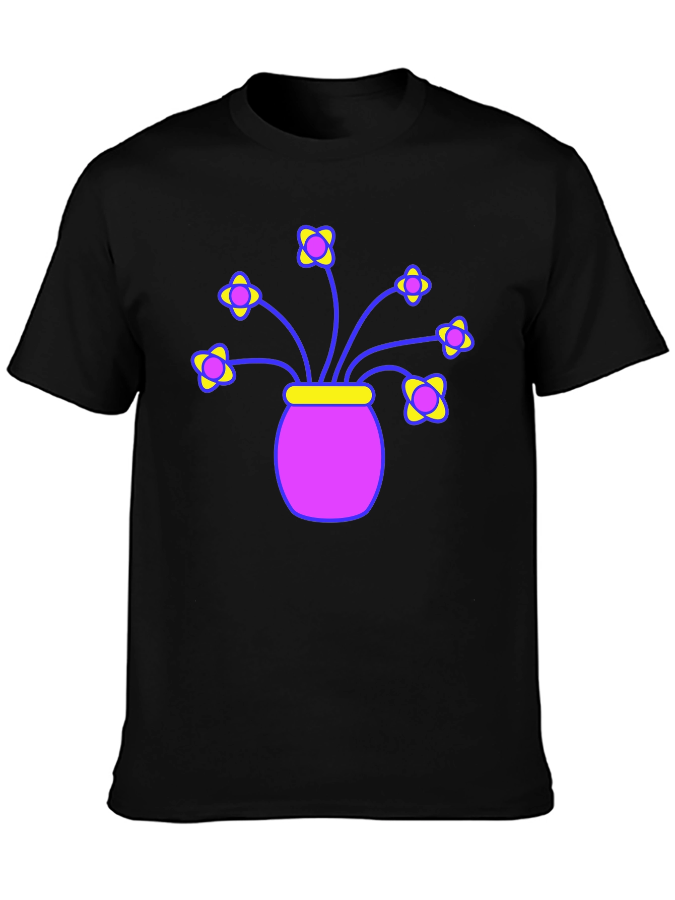 Floral Vase Graphic Tee - Stylish Comfort