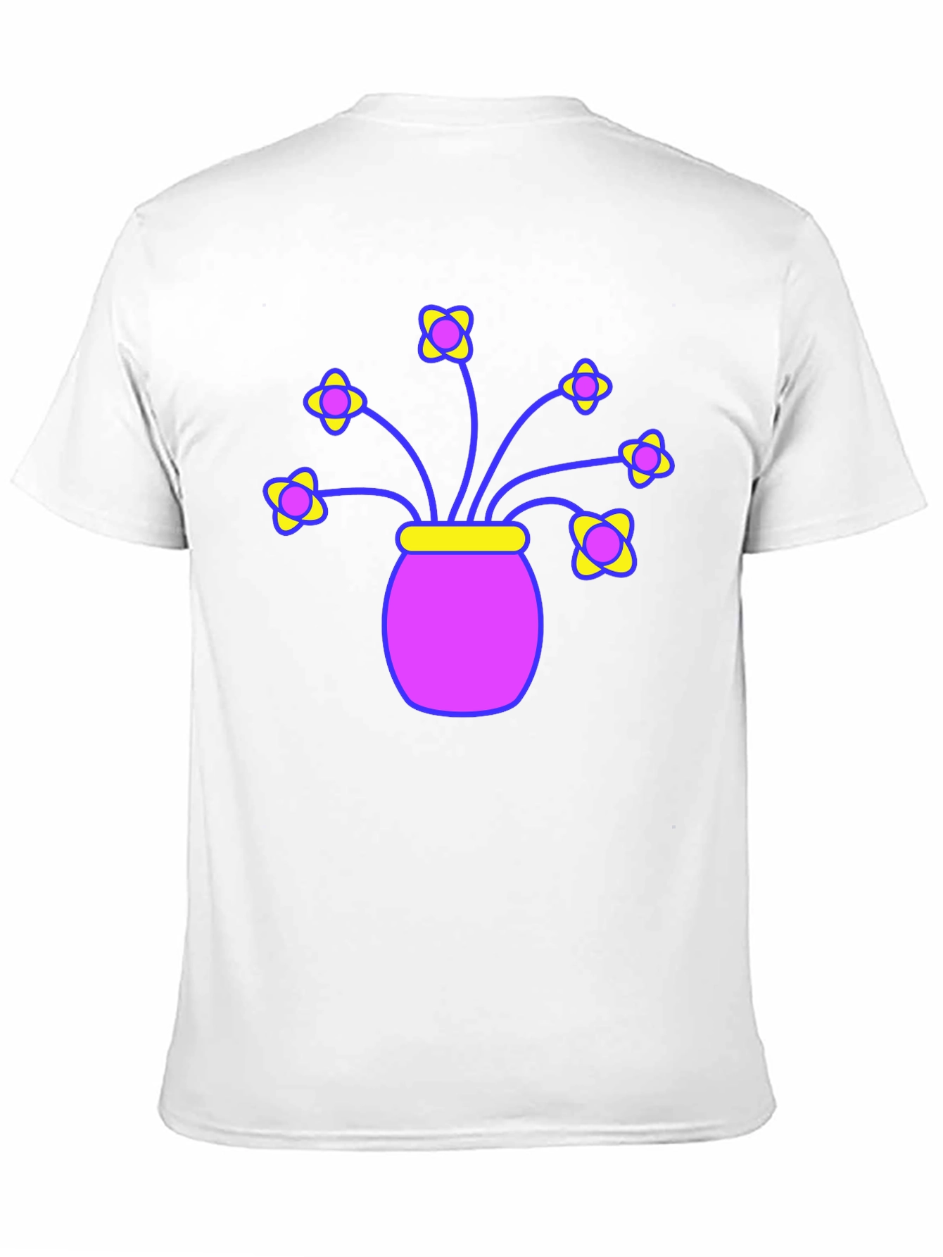 Floral Vase Graphic Tee - Stylish Comfort