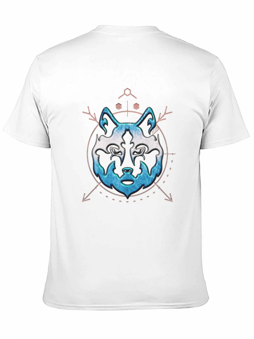Mens Black Wolf Graphic Print T-Shirt