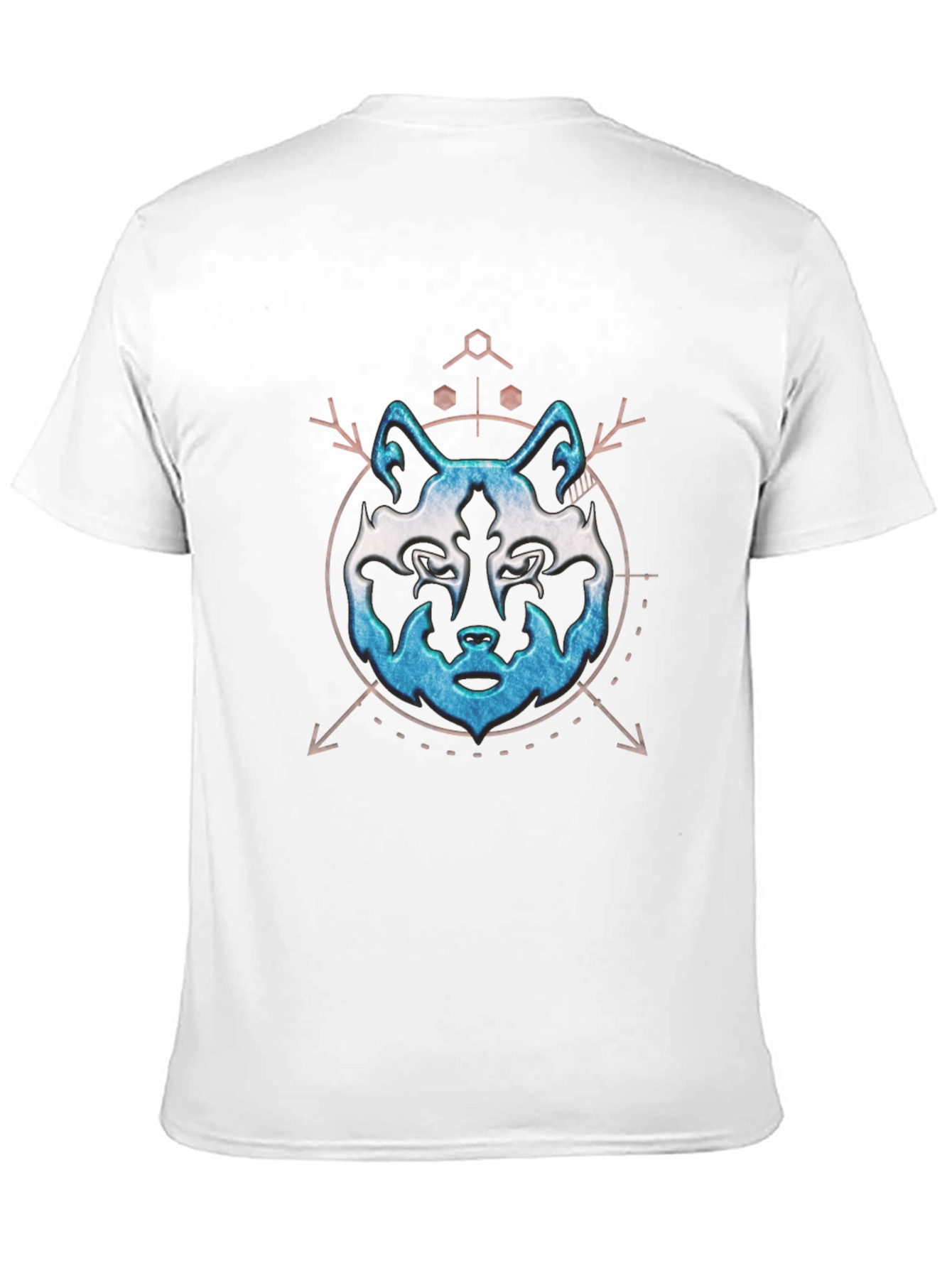 Mens Black Wolf Graphic Print T-Shirt