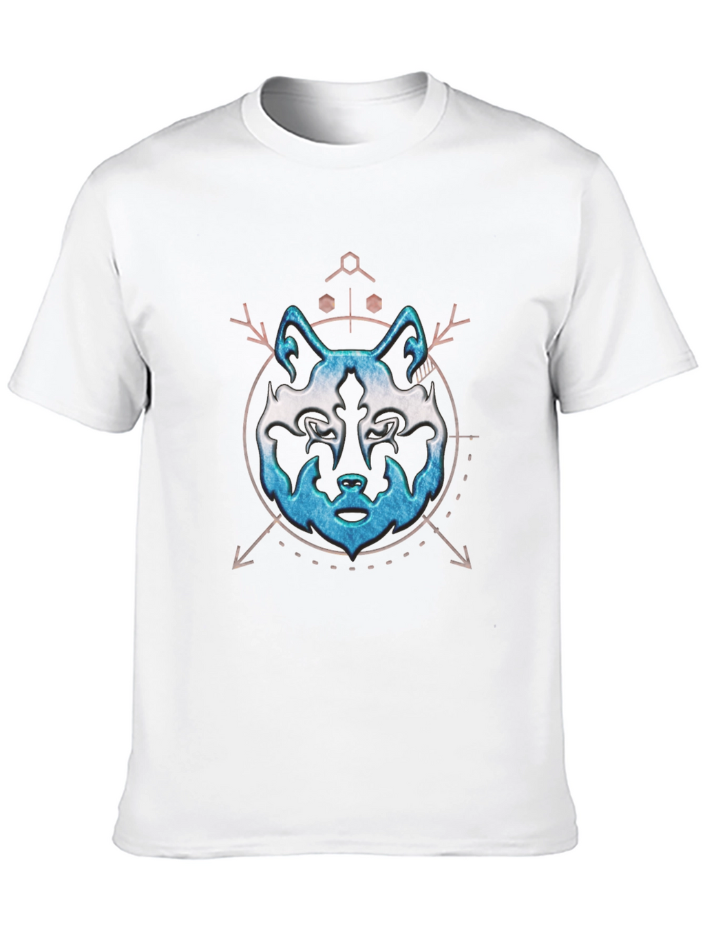 Mens Black Wolf Graphic Print T-Shirt