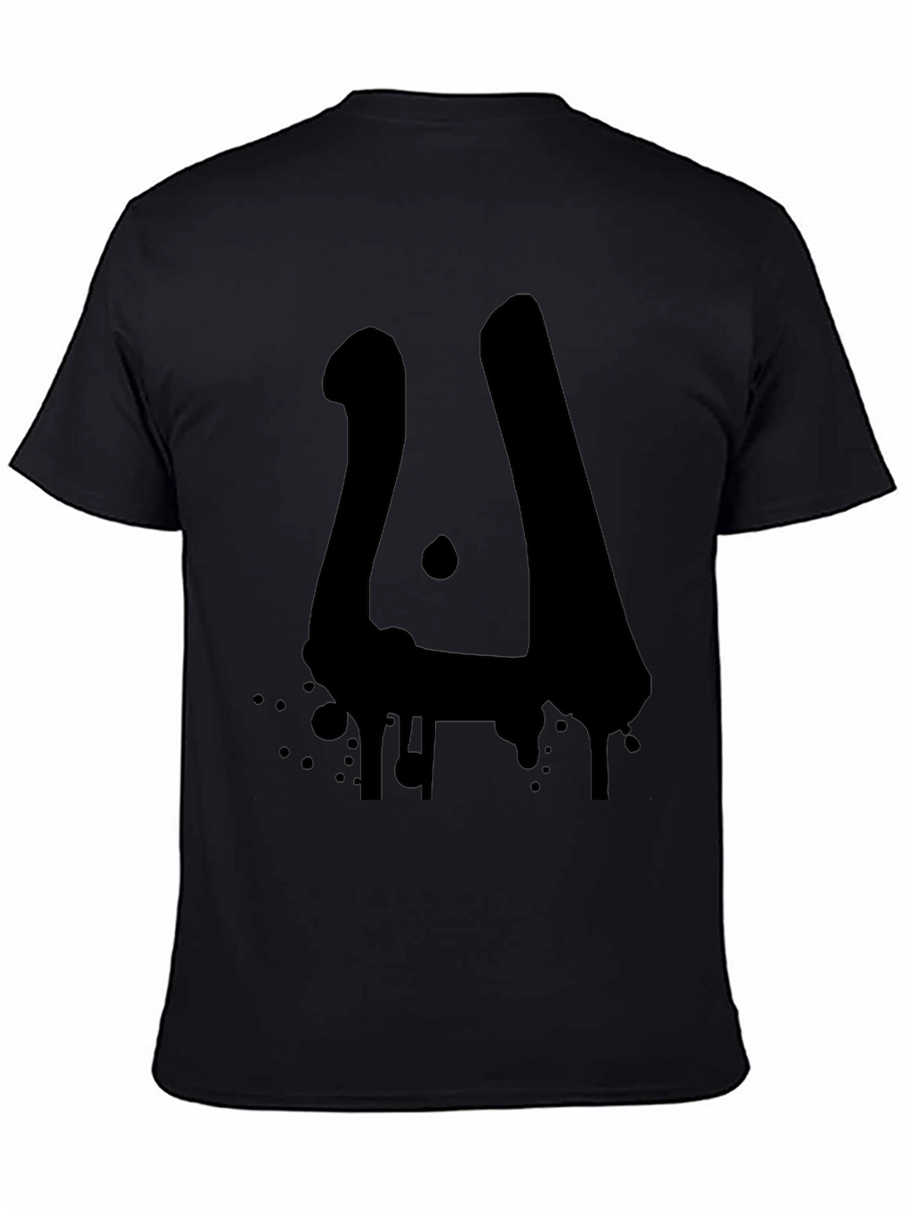 Abstract Drip Art Black T-Shirt