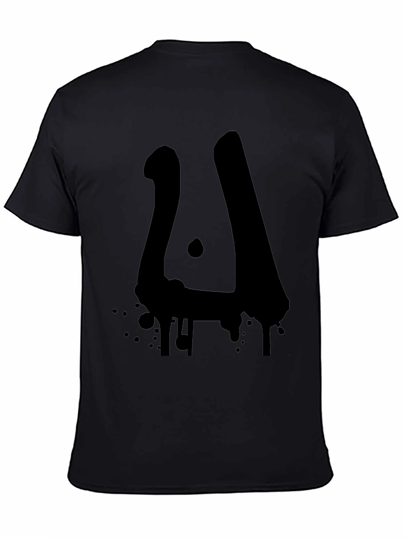 Abstract Drip Art Black T-Shirt