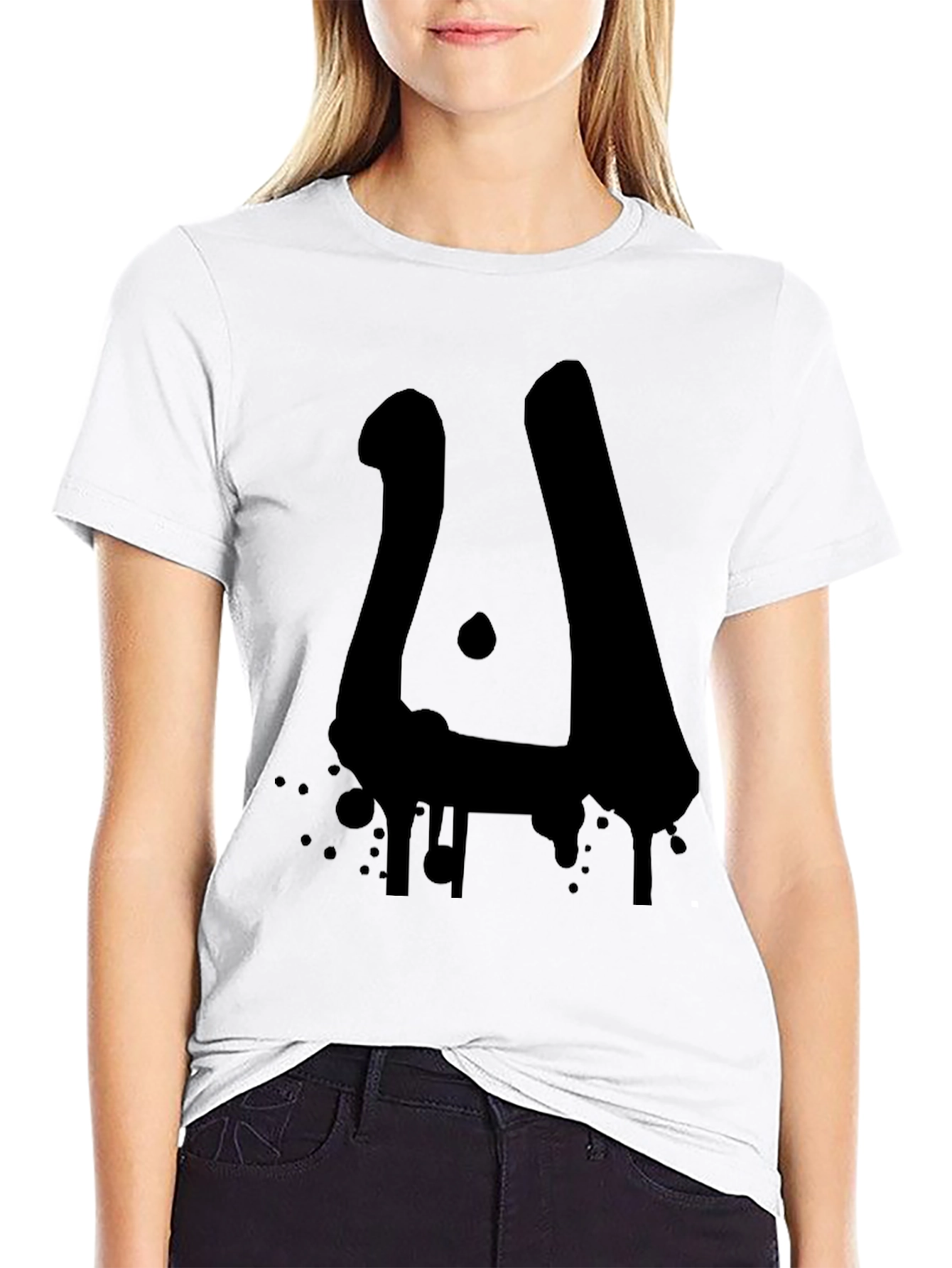 Abstract Drip Art Black T-Shirt