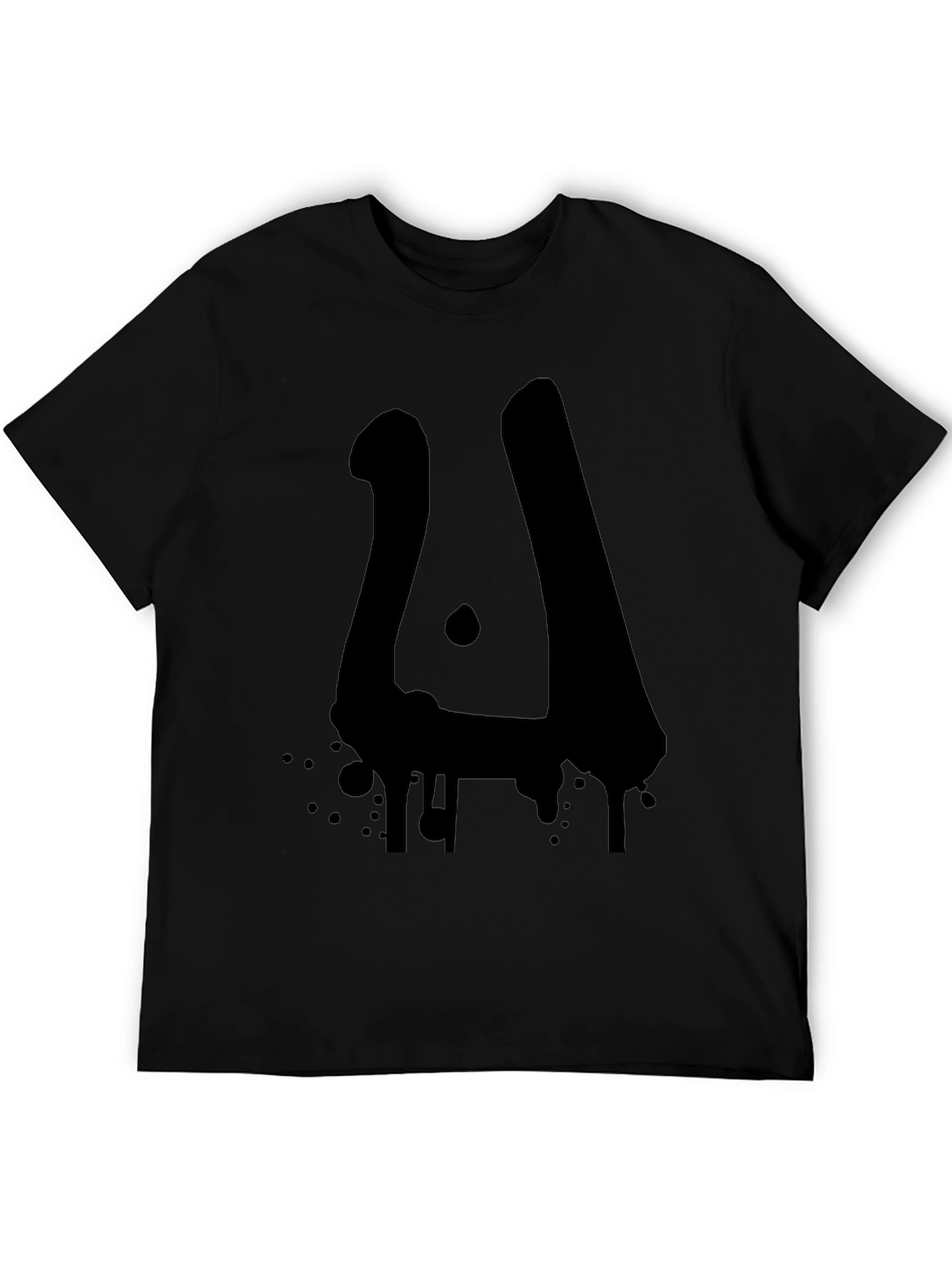 Abstract Drip Art Black T-Shirt