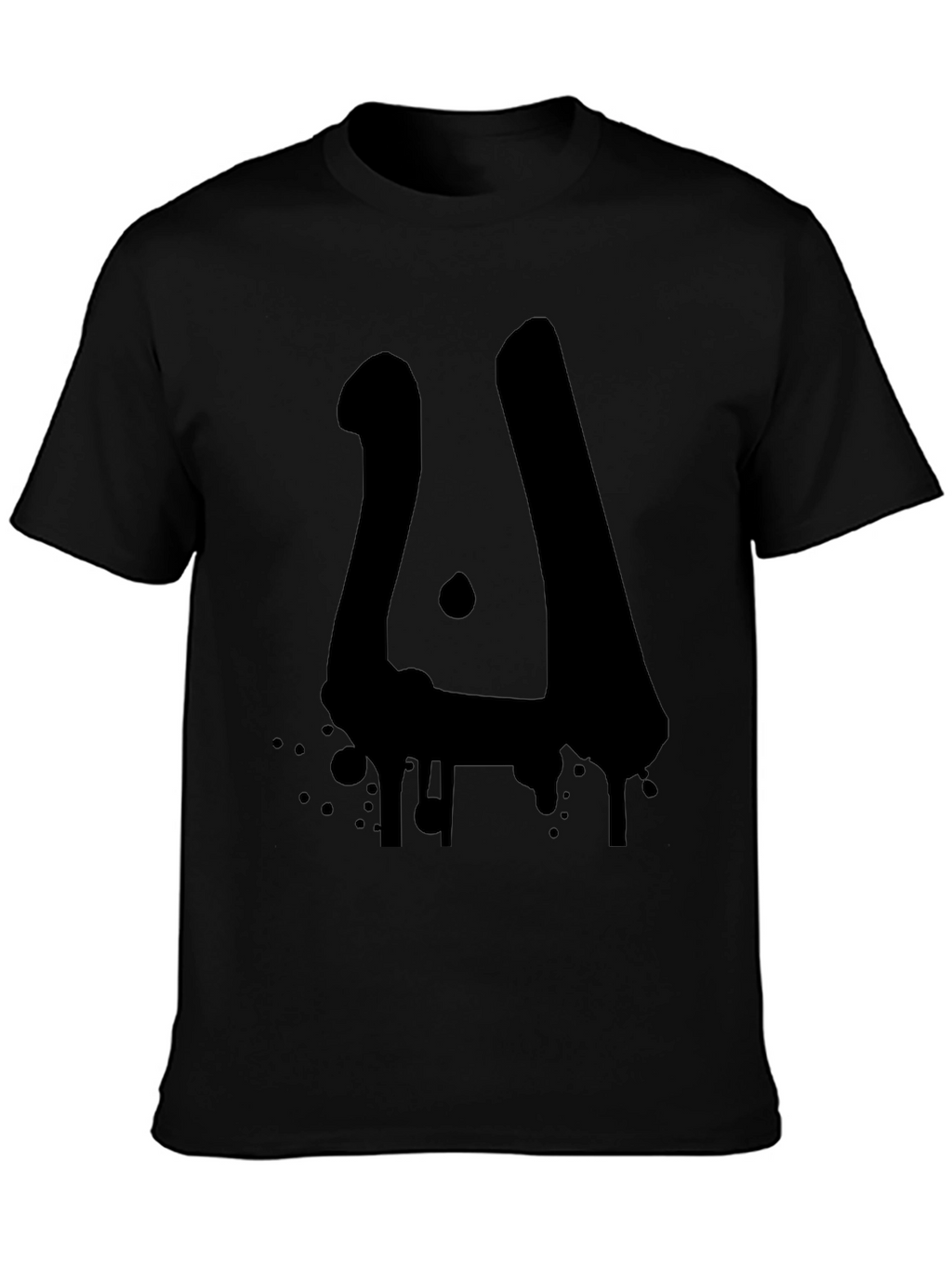 Abstract Drip Art Black T-Shirt
